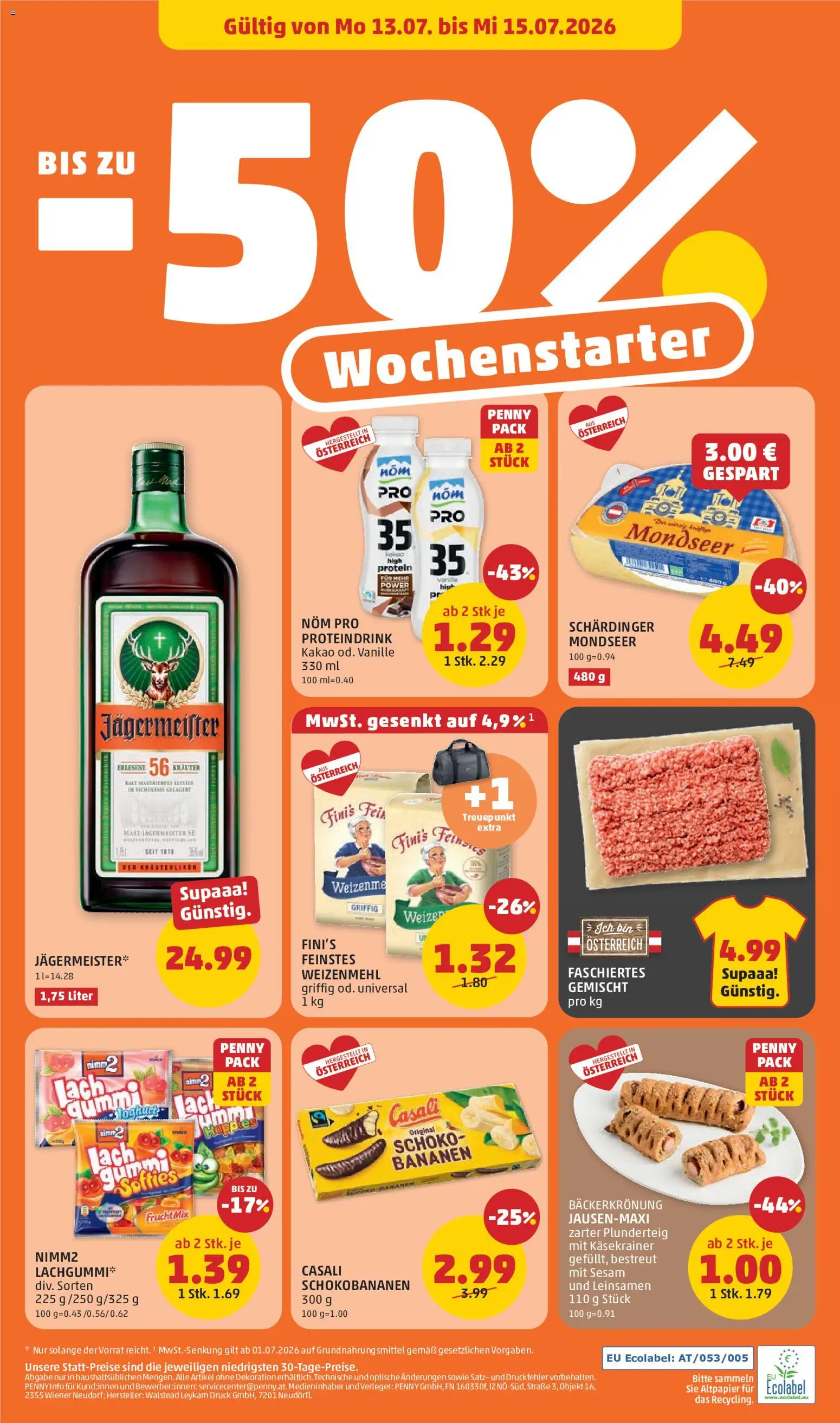 Penny Markt Flugblatt gültig ab 09.07.2026 | Seite: 24 | Produkte: Bananen