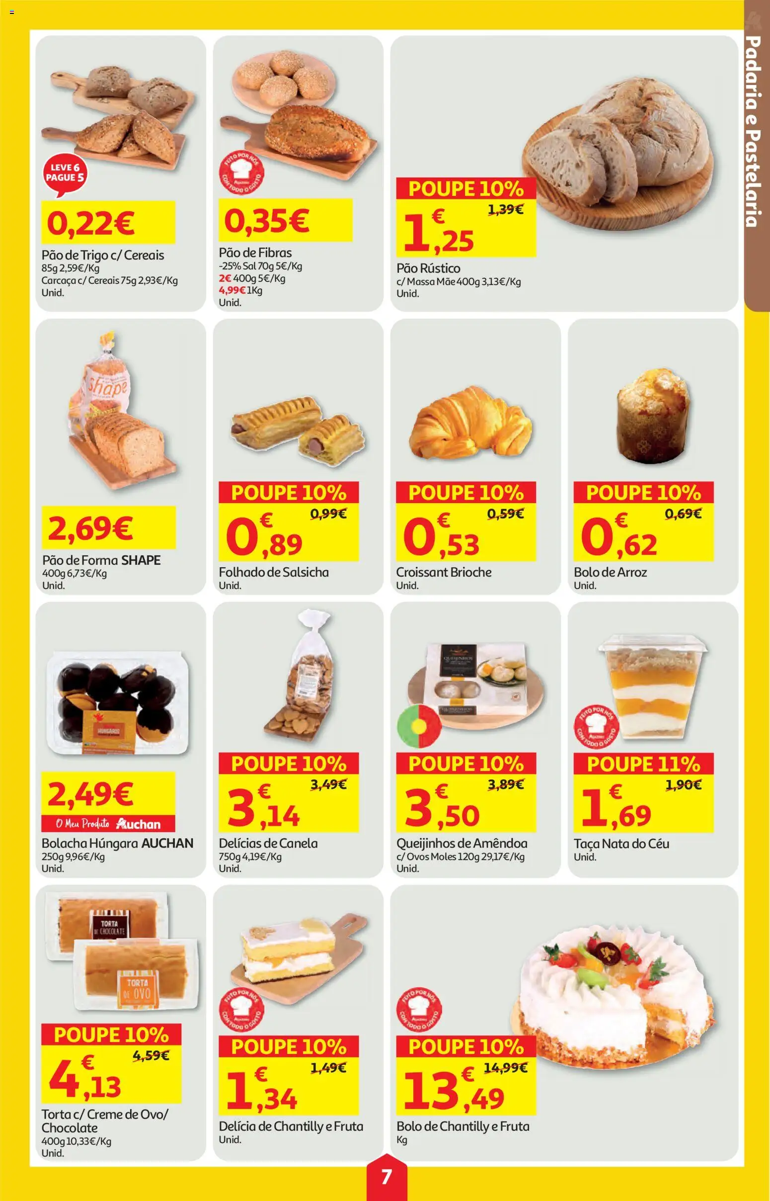 Auchan folheto │ válido de 07.05.2026 | Página: 7 | Produtos: Pão de forma, Padaria, Pão, Massa
