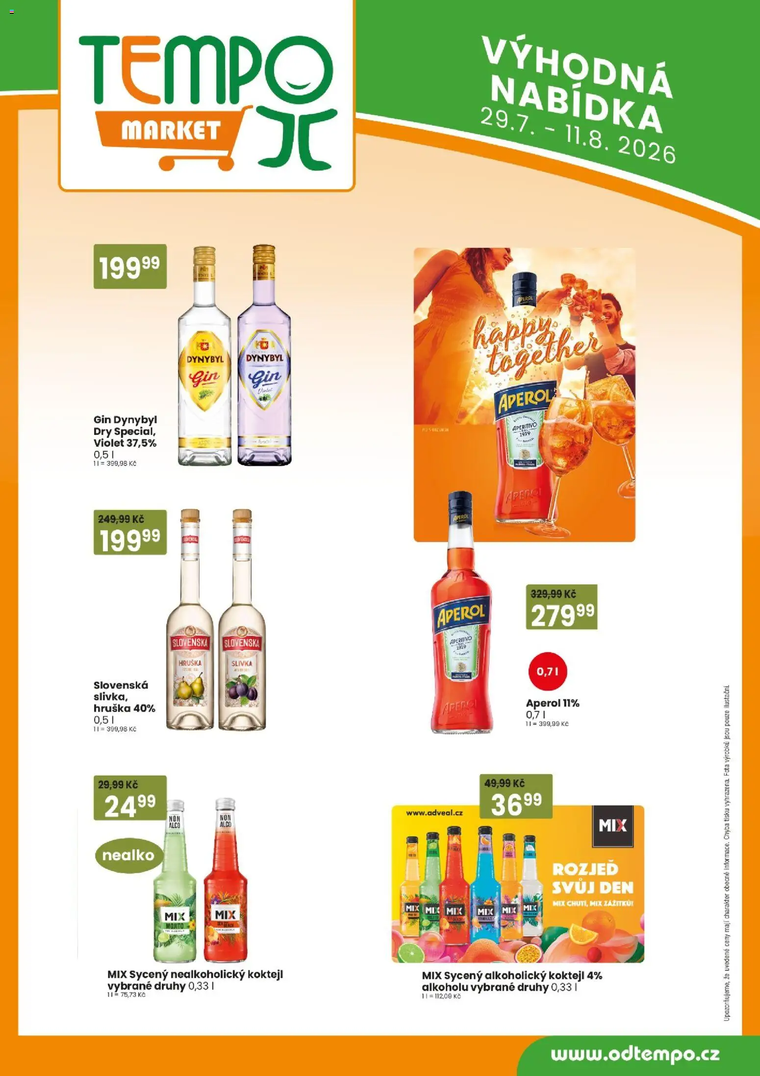 Tempo leták od 29.07.2026 | Strana: 9 | Produkty: Gin, Mojito, Aperitivo, Gin Dynybyl