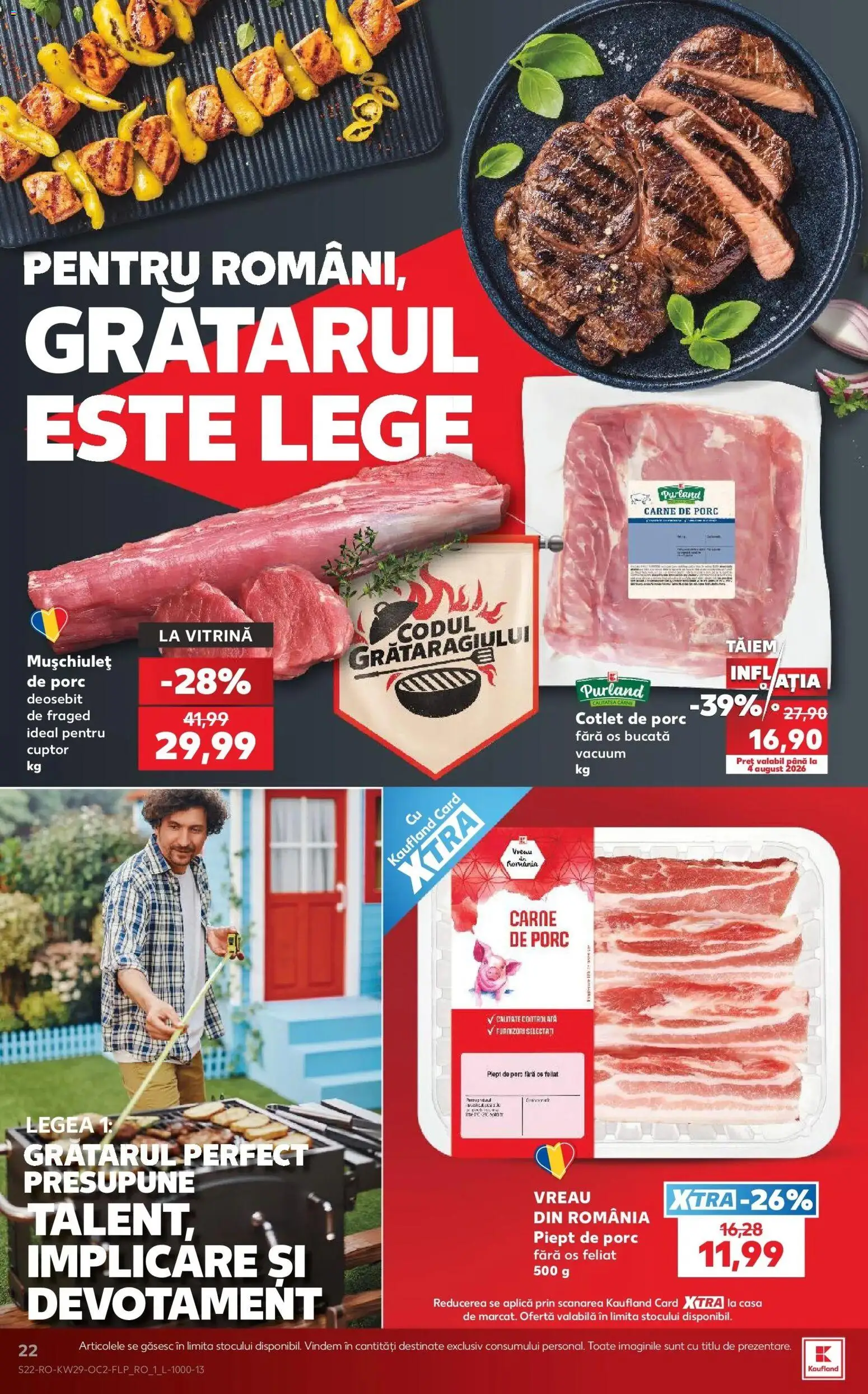 Noul catalog Kaufland – valabil de la 15.07.2026 | Pagină: 22 | Produse: Cuptor, Cotlet, Piept de Porc, Carne De Porc