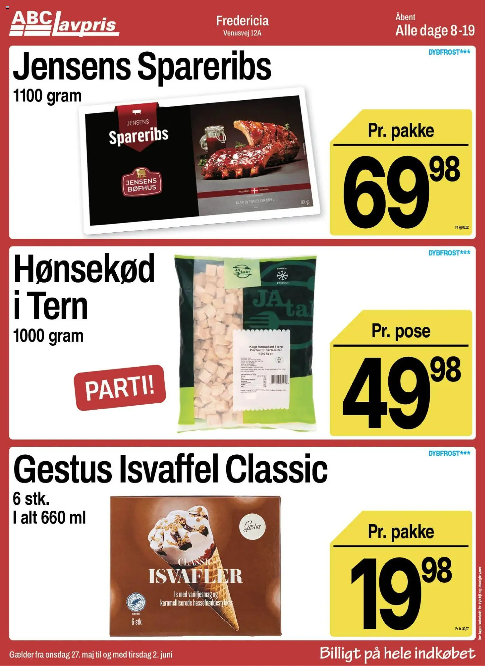 Abc Lavpris tilbudsavis – gyldig fra 27.05.2026 | Side: 7 | Produkter: Is, Tarteletter, Ovn, Grill