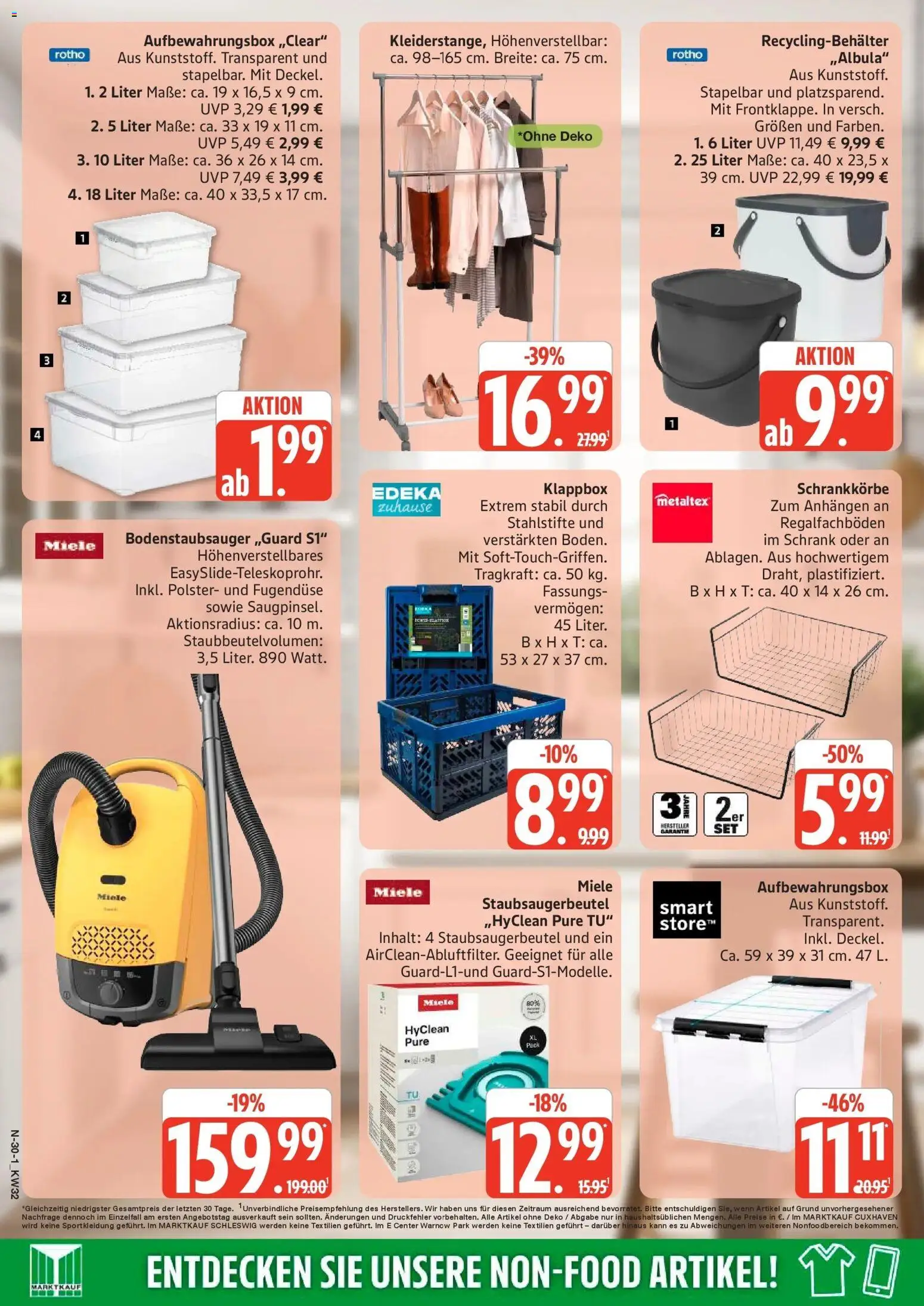 Marktkauf Prospekt Buxtehude (ab 03.08.2026) » Angebote online | Seite: 30 | Produkte: Miele, Schrank