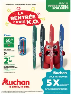 Auchan Rentrée scolaire hypers - Voorbeeld van een folder van Auchan, geldig van 04/08/2026