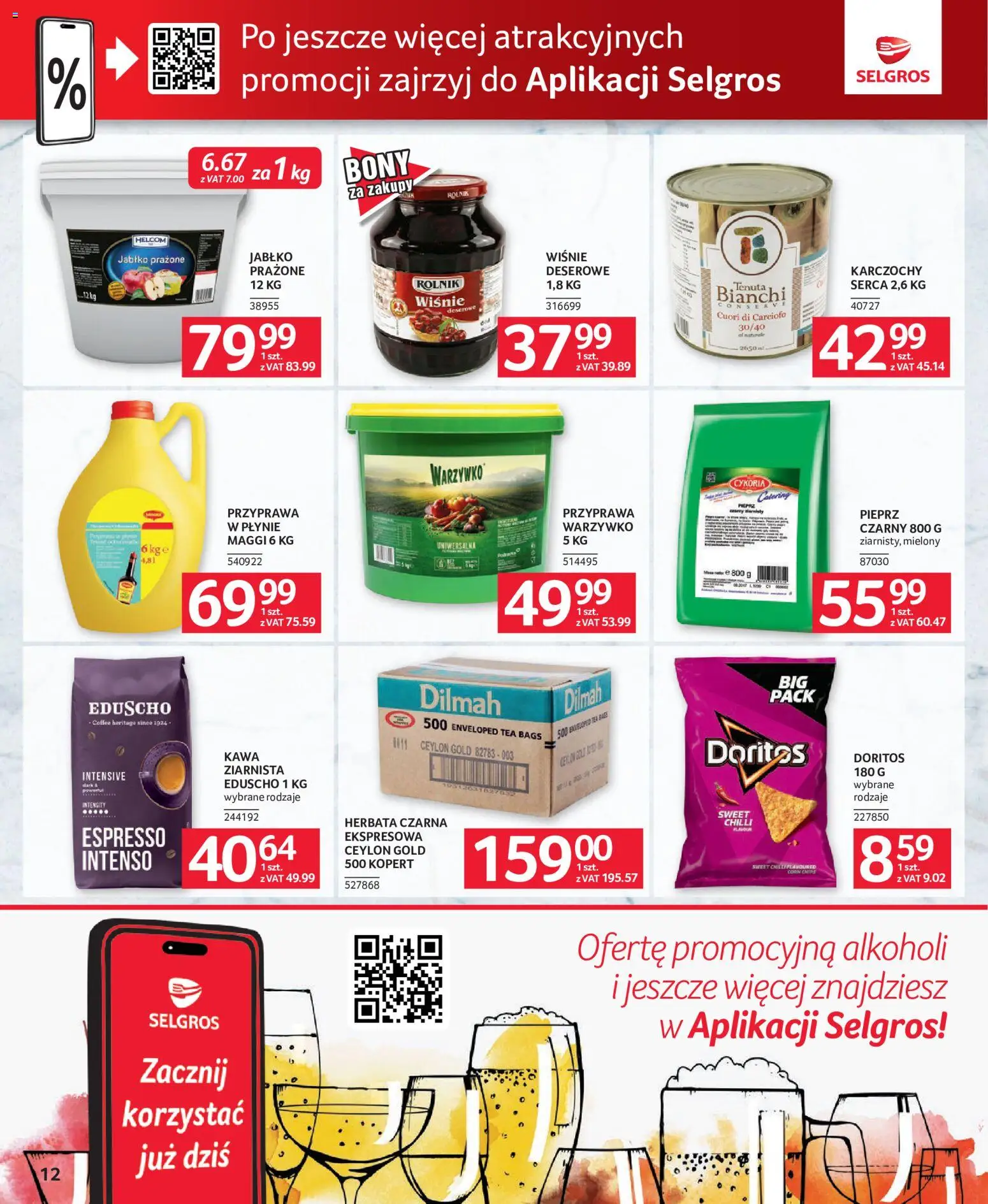 Selgros cash&carry gazetka - Oferta dla gastronomii od 22.10.2026 | Strona: 12 | Produkty: Wiśnie, Kawa, Herbata, Pieprz