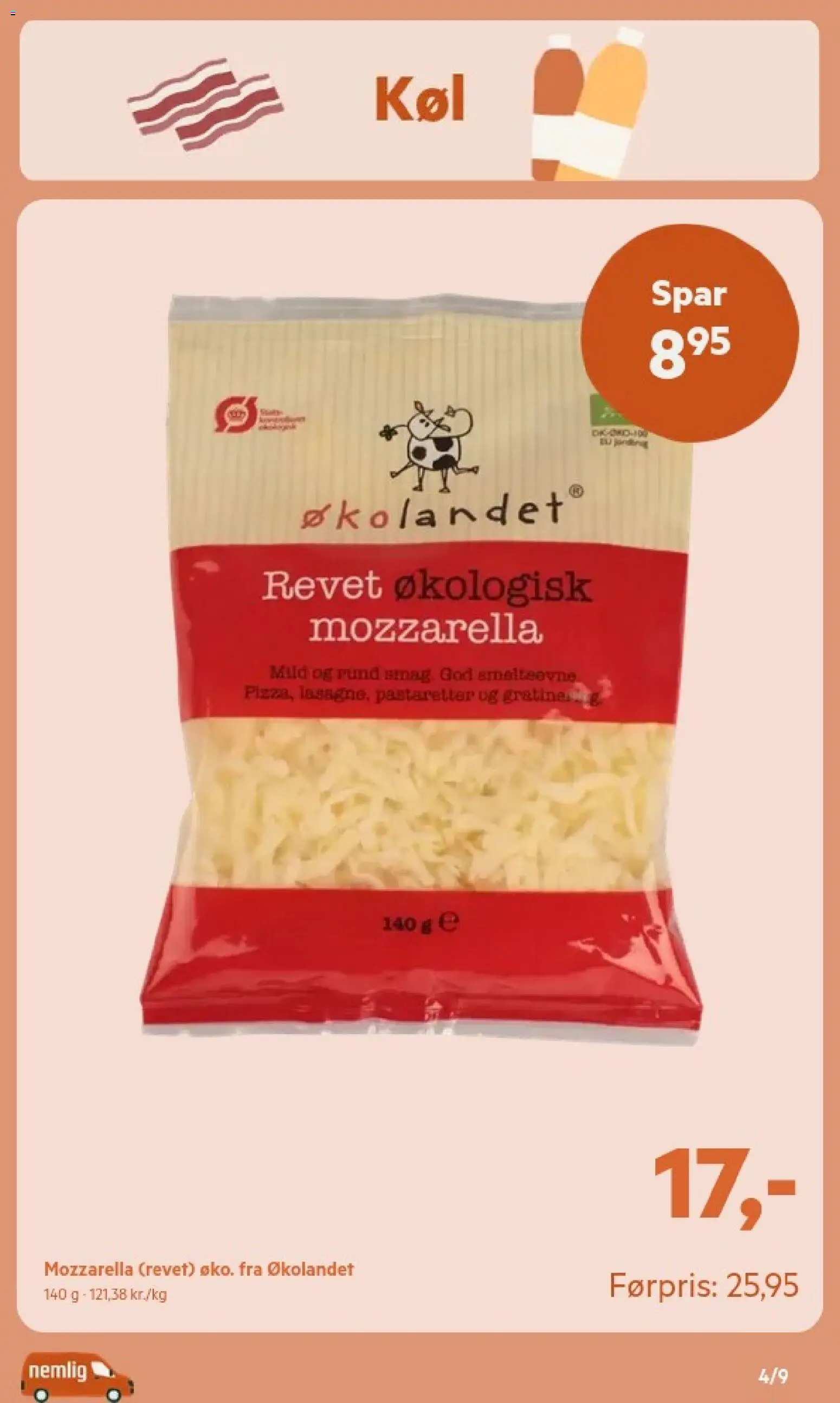 Nemlig tilbudsavis – gyldig fra 12/10/2026 | Side: 4 | Produkter: Mozzarella