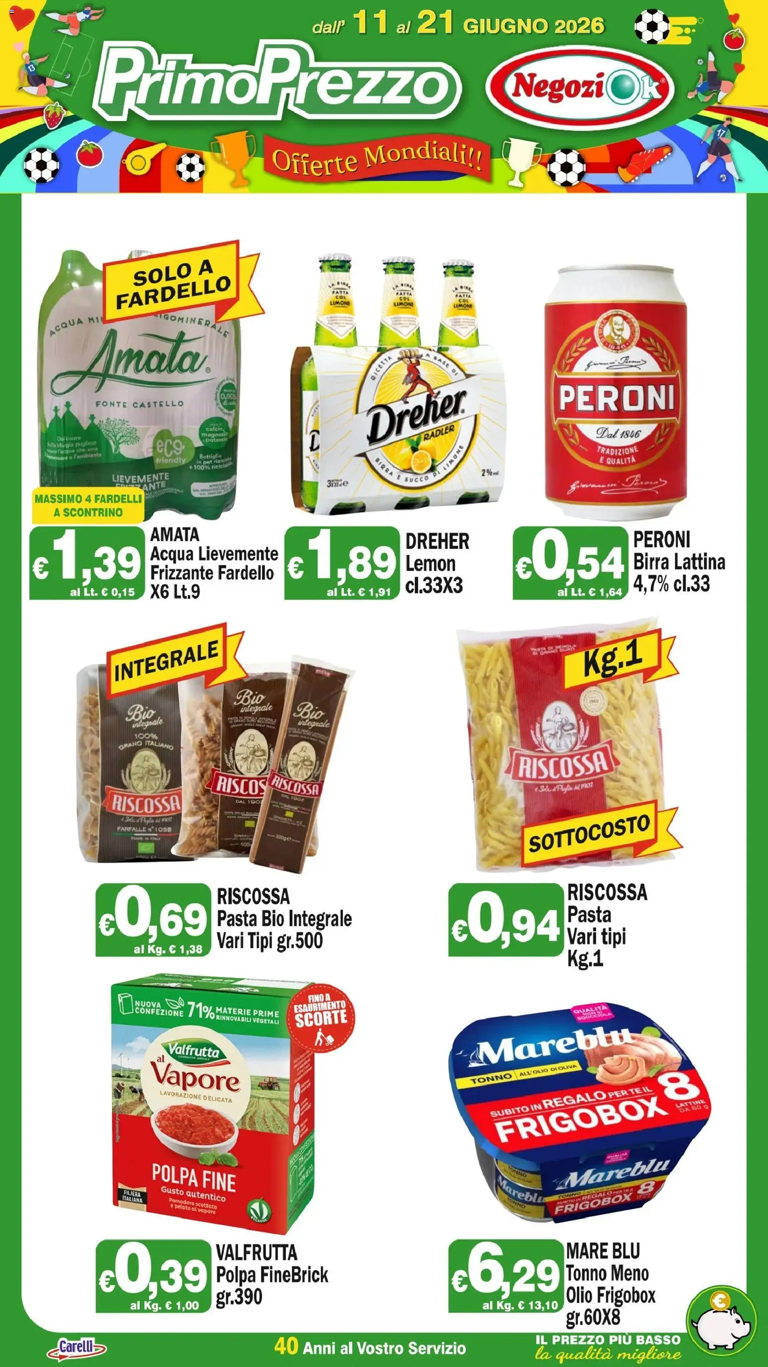 Volantino Primo Prezzo del 11.06.2026 | Pagina: 3 | Prodotti: Succo, Pomodoro, Limone, Olio