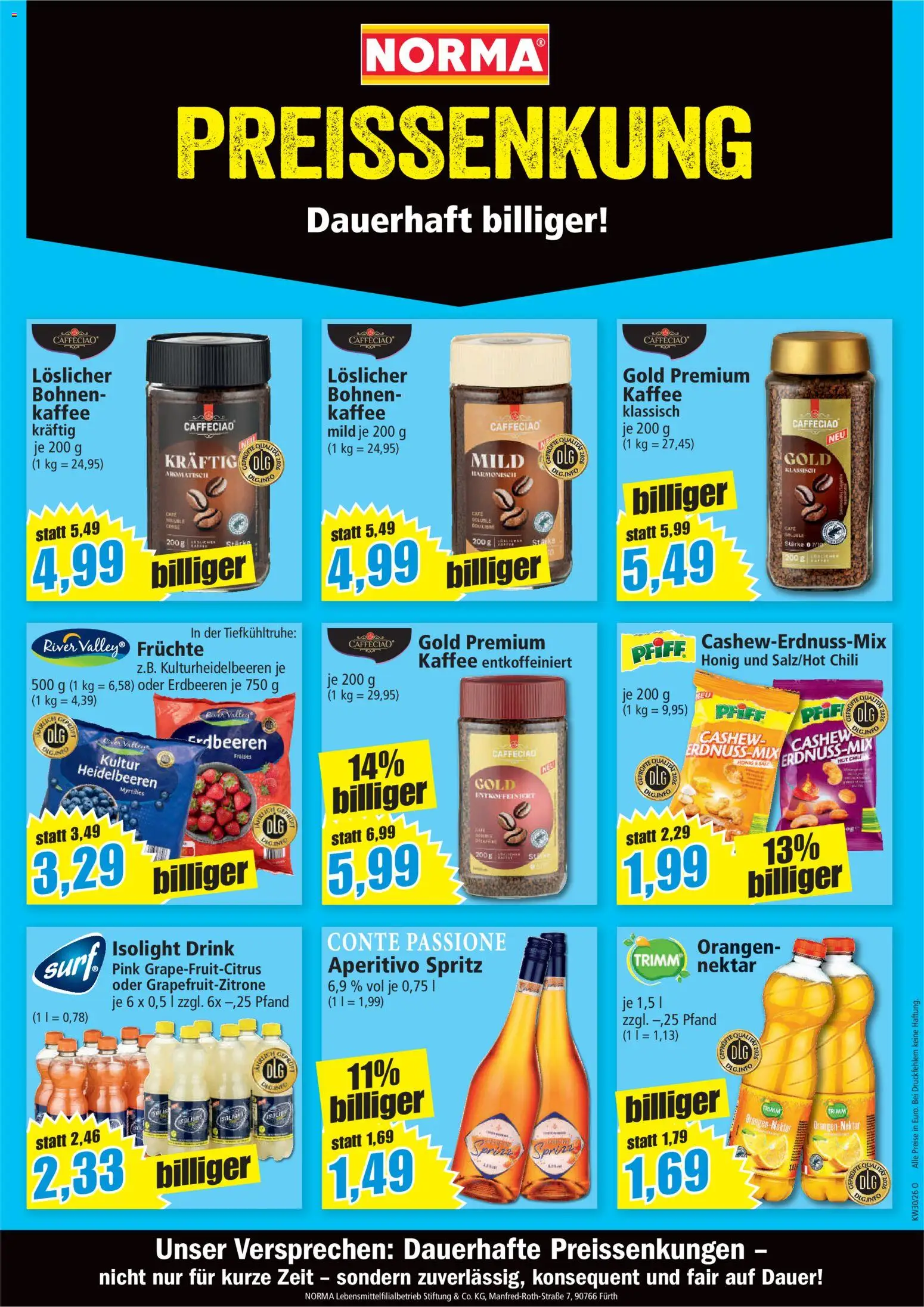 Norma Prospekt – gültig ab 17.08.2026 | Seite: 21 | Produkte: Cola, Orangen, Heidelbeeren, Chili
