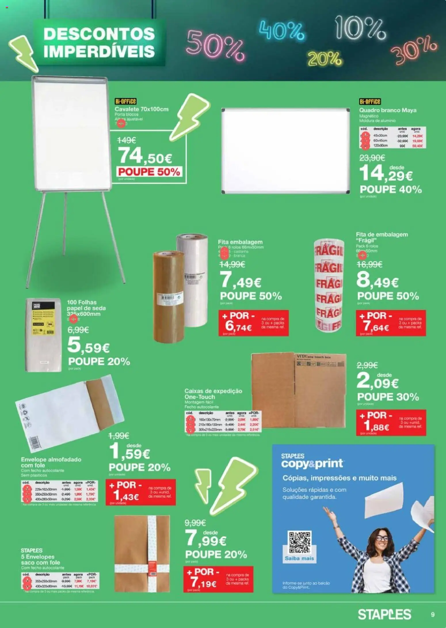 Staples Descontos Imperdíveis │ válido de 15.06.2026 | Página: 9 | Produtos: Porta, Moldura, Quadro, Cavalete