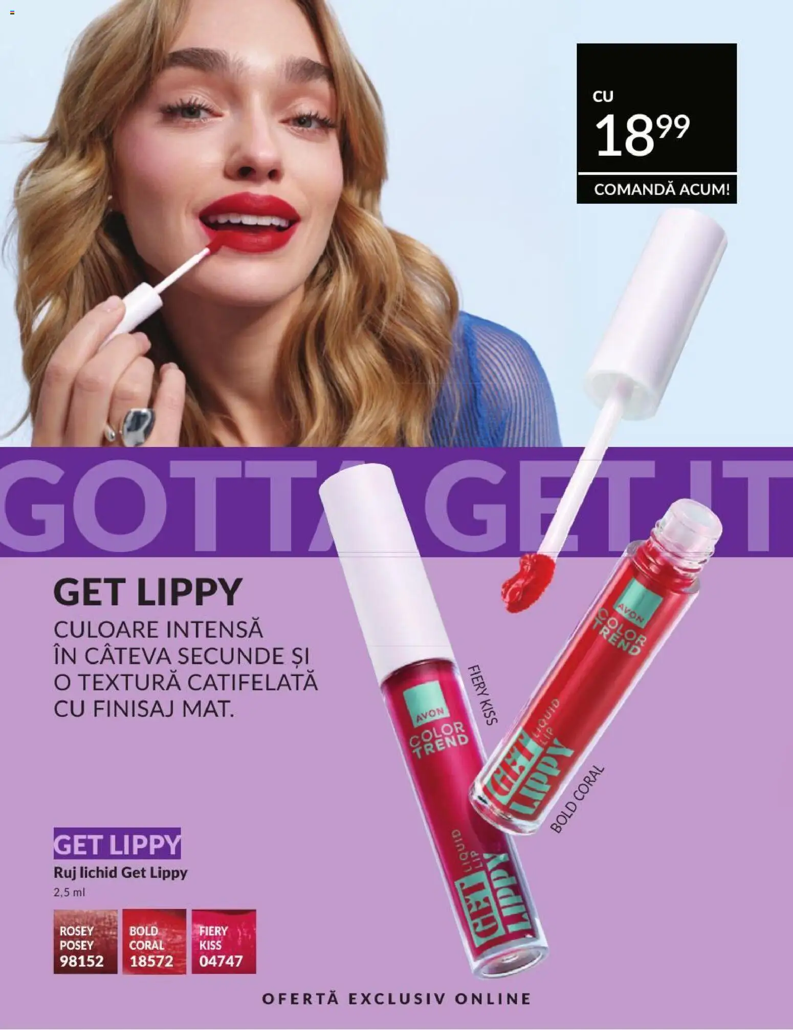Noul catalog Avon – valabil de la 01.09.2026 | Pagină: 204 | Produse: Finisaj, Ruj