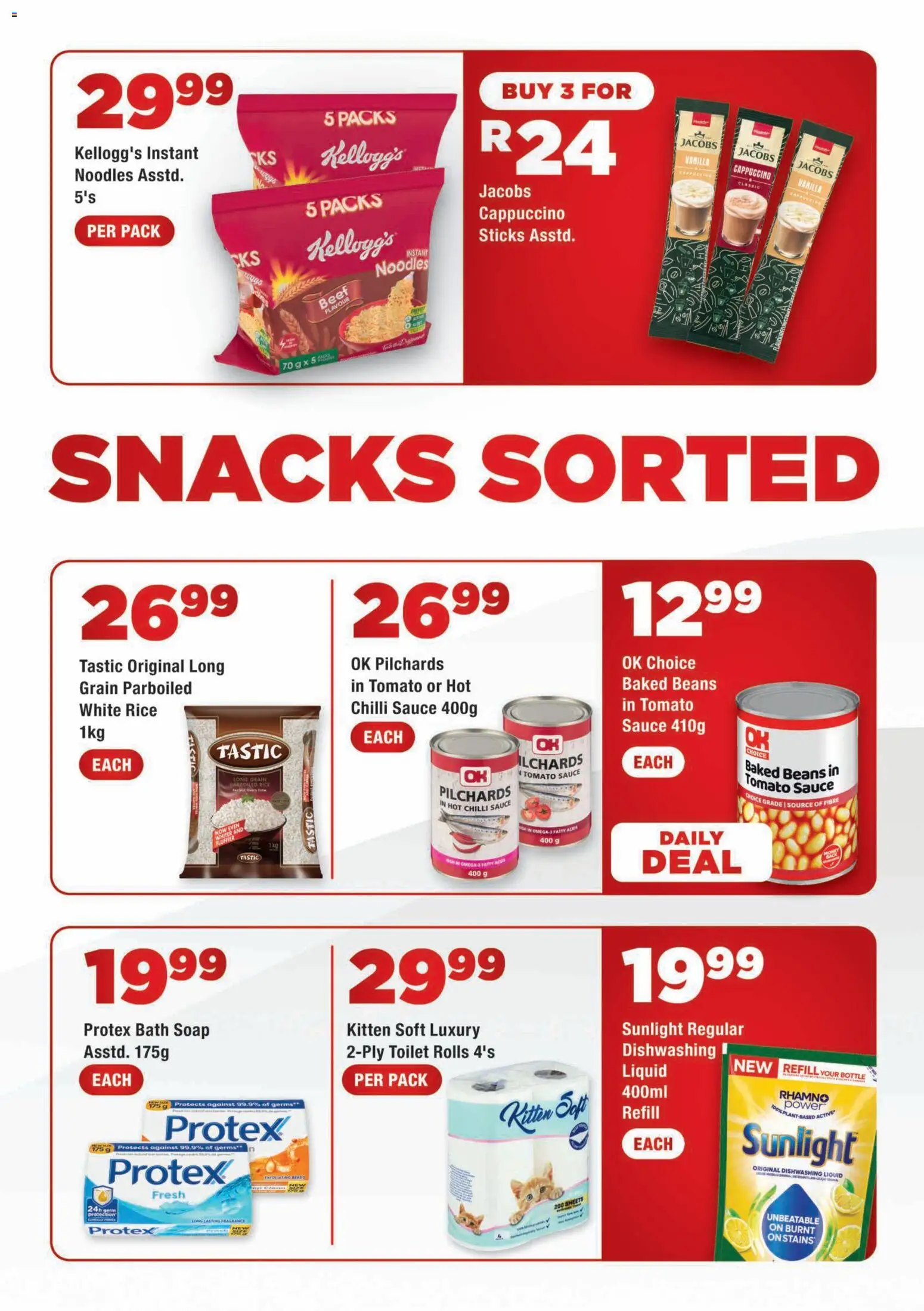 New OK Foods catalogue – valid from 03/08/2026 | Page: 3 | Products: Beans, Fragrance, Tomato sauce, Sauce