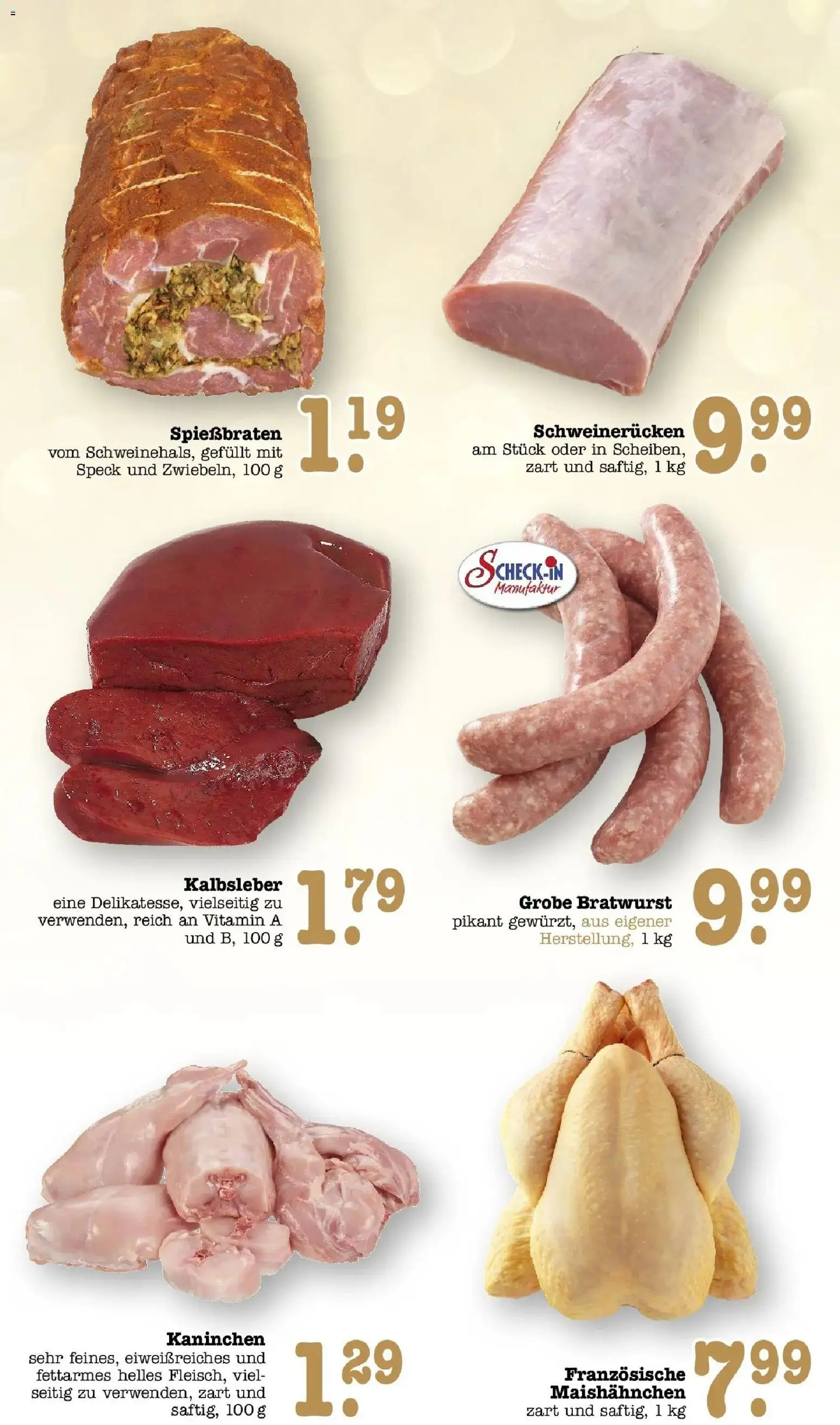 E center Prospekt Karlsruhe (ab 21.09.2026) zum Blättern | Seite: 7 | Produkte: Kaninchen, Bratwurst, Kalbsleber, Schweinerucken