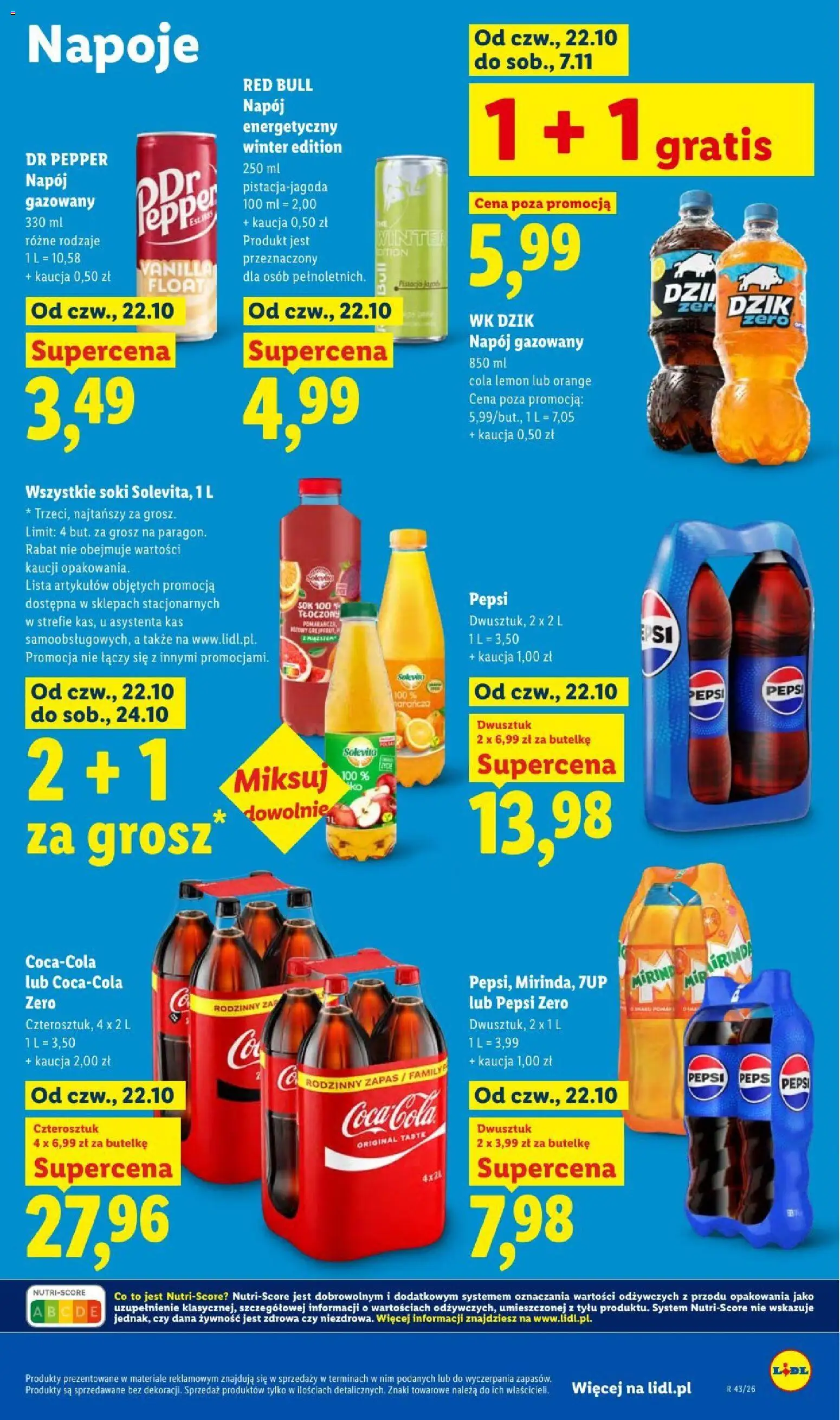 Lidl gazetka od 22.10.2026 | Strona: 87 | Produkty: Jagody, Napoje, Pepsi, Pepsi Zero