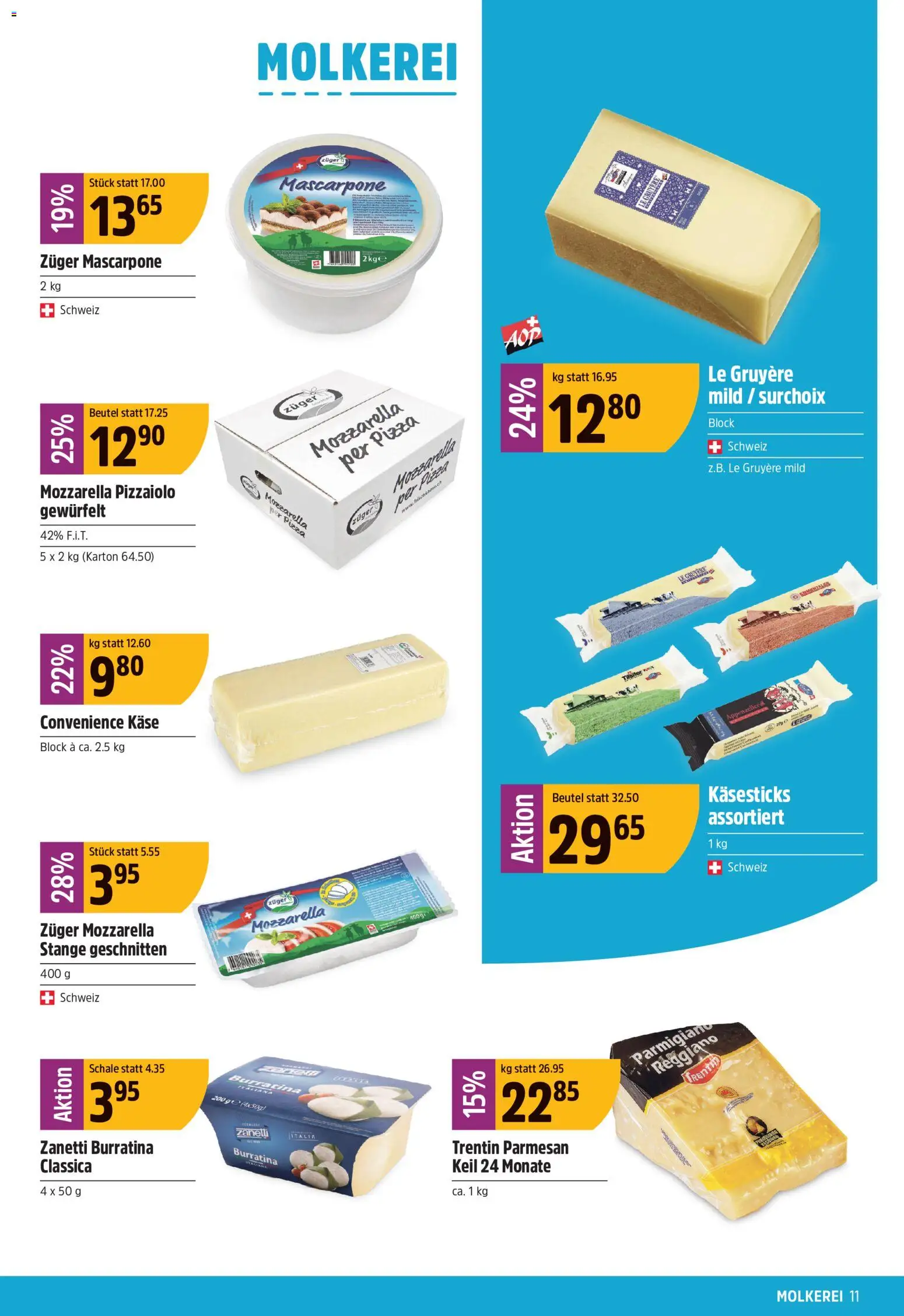 TopCC aktionen – gültig ab 22.06.2026 | Seite: 11 | Produkte: Mascarpone, Käse, Pizza