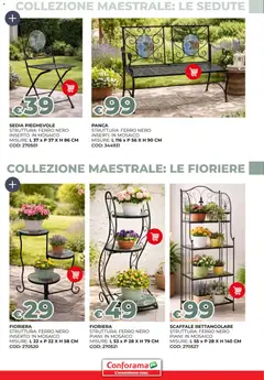 Anteprima del volantino Conforama volantino Giardino valido a partire dal 19/03/2026 | Pagina: 39 | Prodotti: Fioriera, Sedia pieghevole, Inserti, Sedia