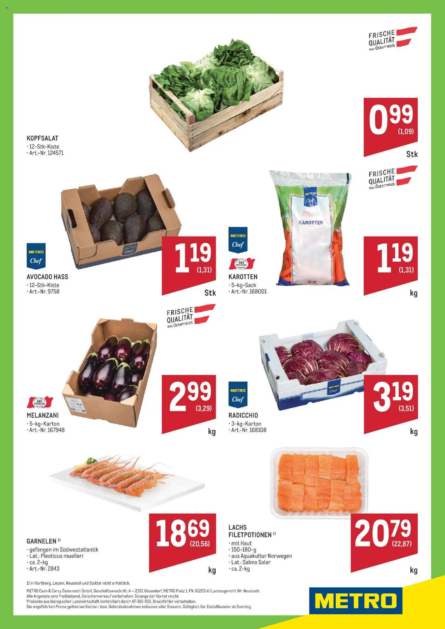 Metro angebote Ultrafrische Wochenhits gültig ab 24.05.2026 | Seite: 2 | Produkte: Avocado