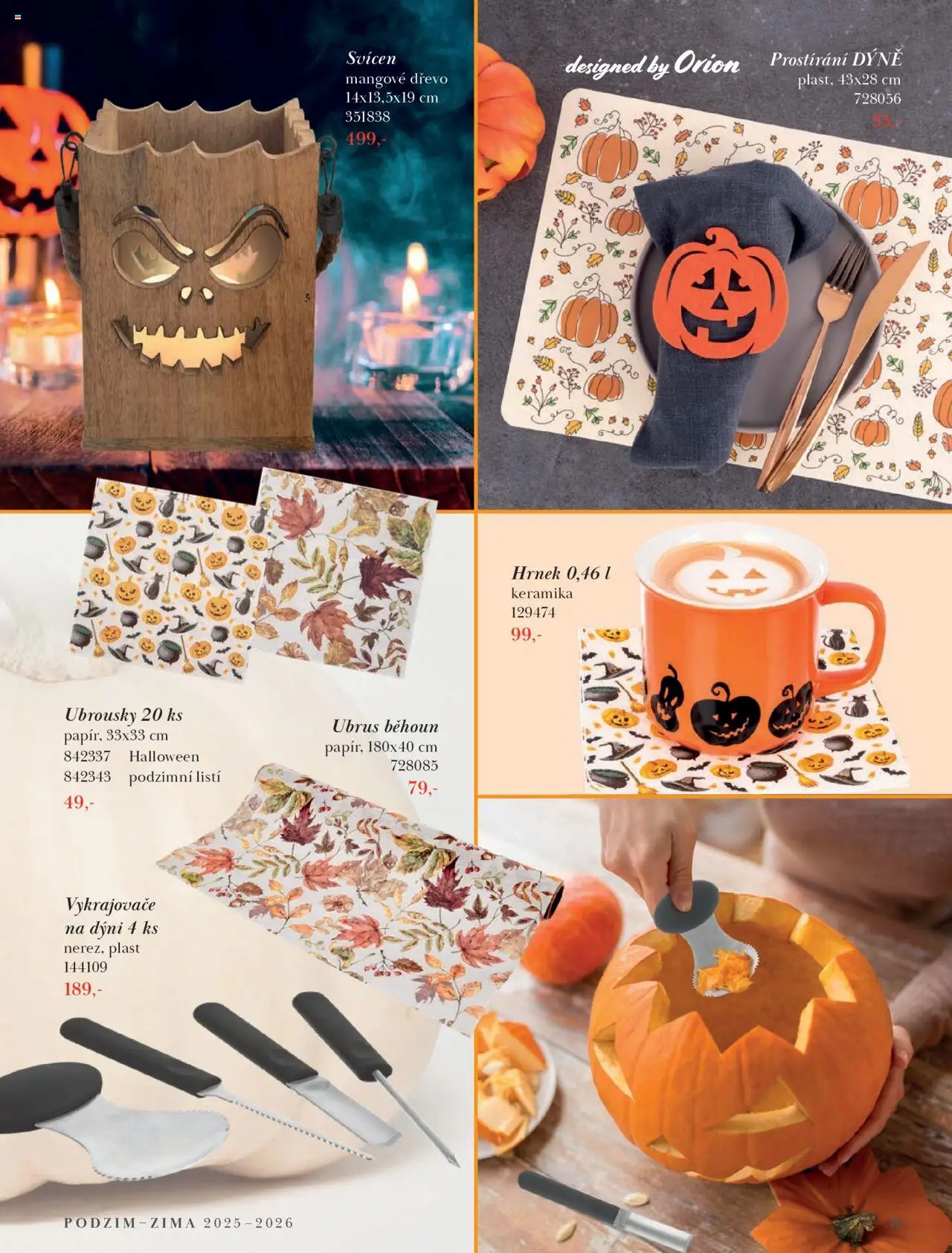 Orion katalog - Podzim/zima od 23.09.2025 | Strana: 19 | Produkty: Ubrousky, Prostírání, Svícen, Ubrus