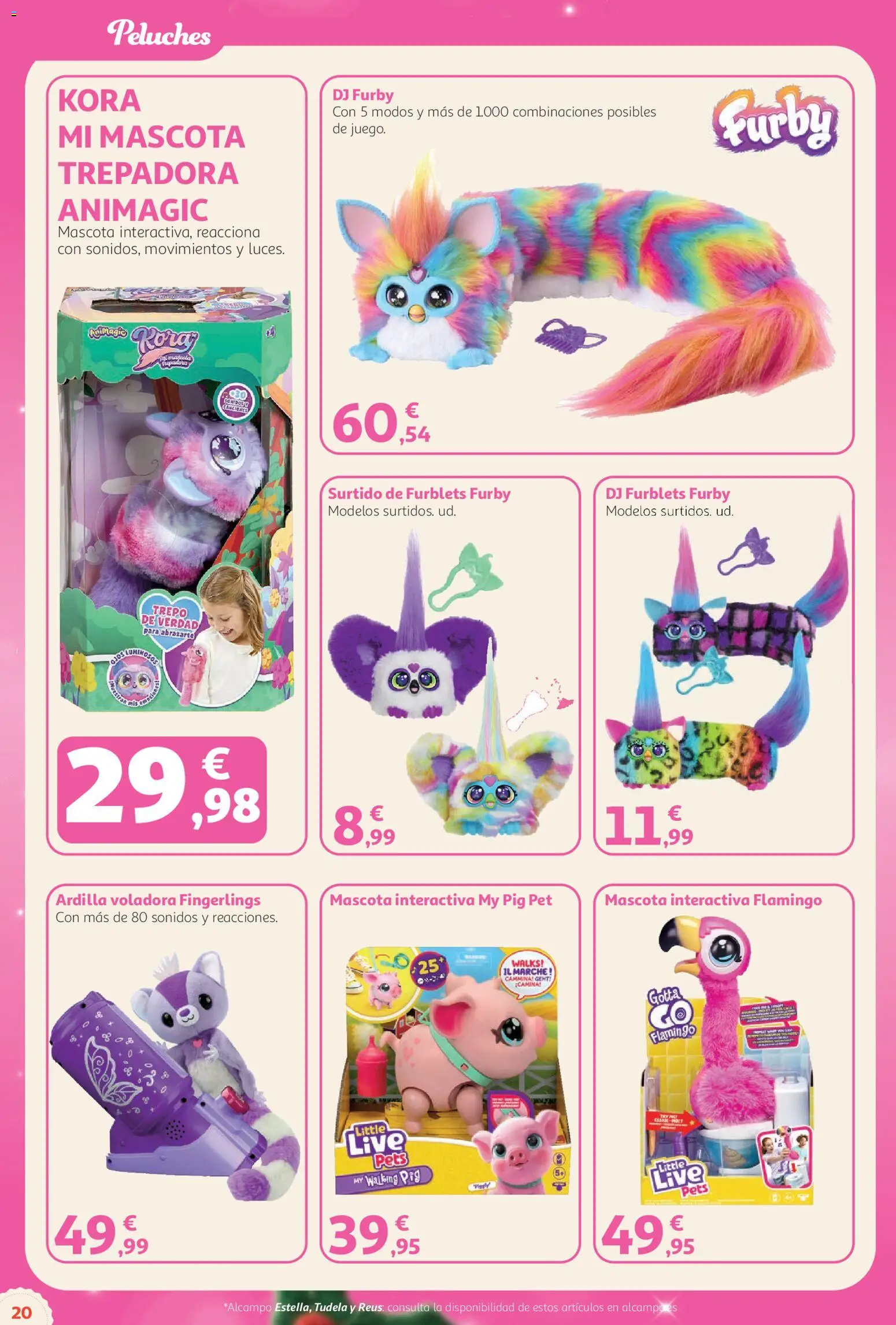 Alcampo Catálogo Juguetes Superstore │ válido desde el 03/11/2026 | Página: 20 | Productos: Peluches