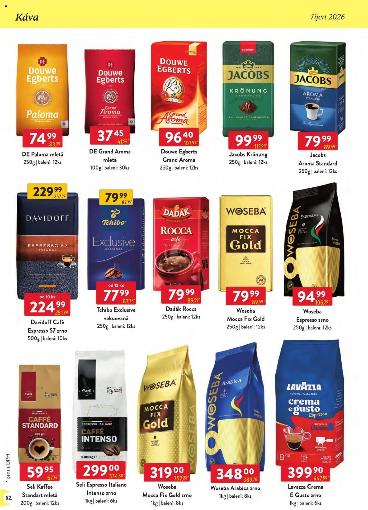 Astur & Qanto leták - Velkoobchod 10/2026 od 01.10.2026 | Strana: 82 | Produkty: Káva, Tchibo, Lavazza, Jacobs
