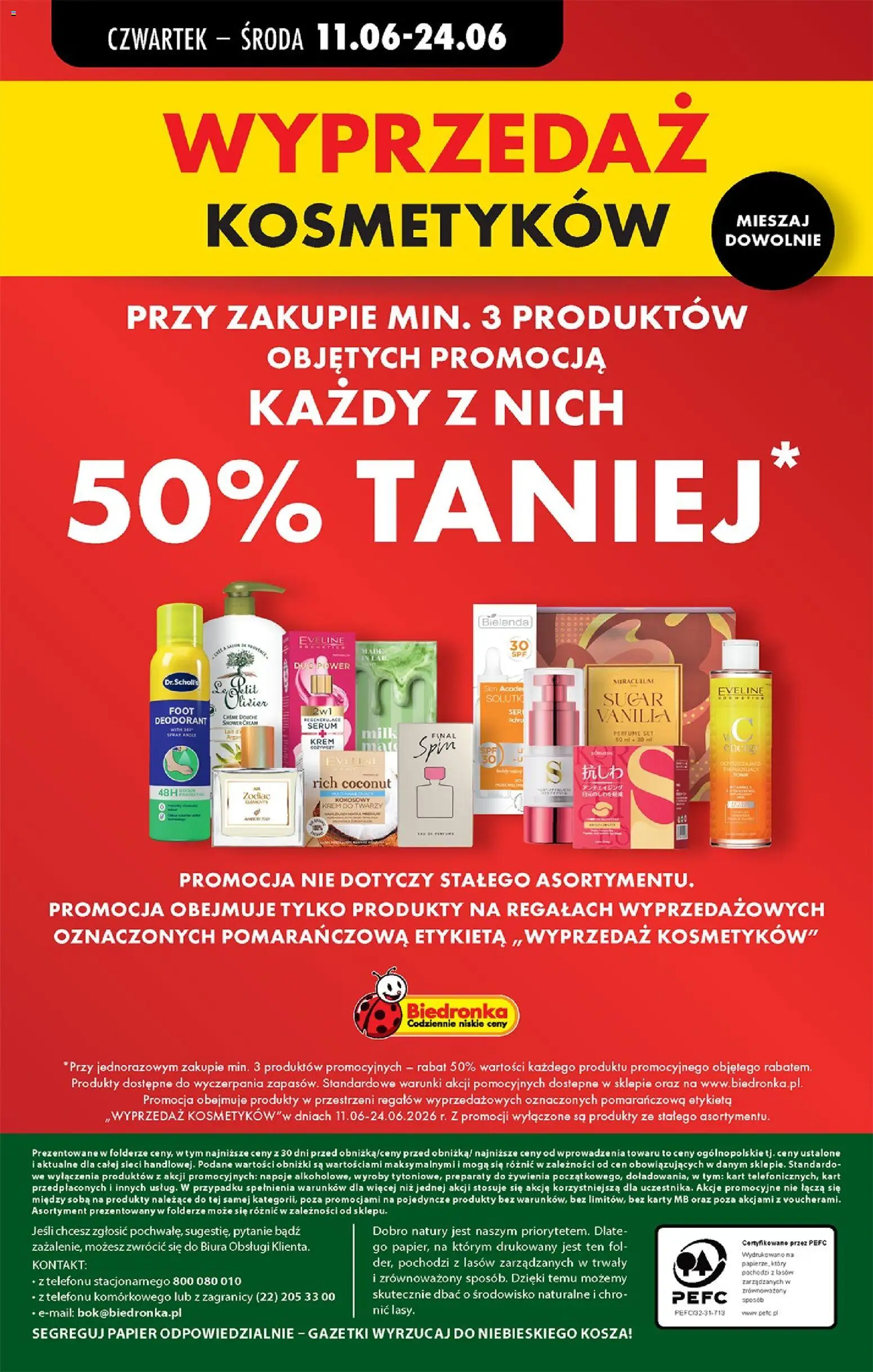 Biedronka gazetka od czwartku od 11.06.2026 | Strona: 76 | Produkty: Kosmetyki, Napoje, Krem, Krem do twarzy