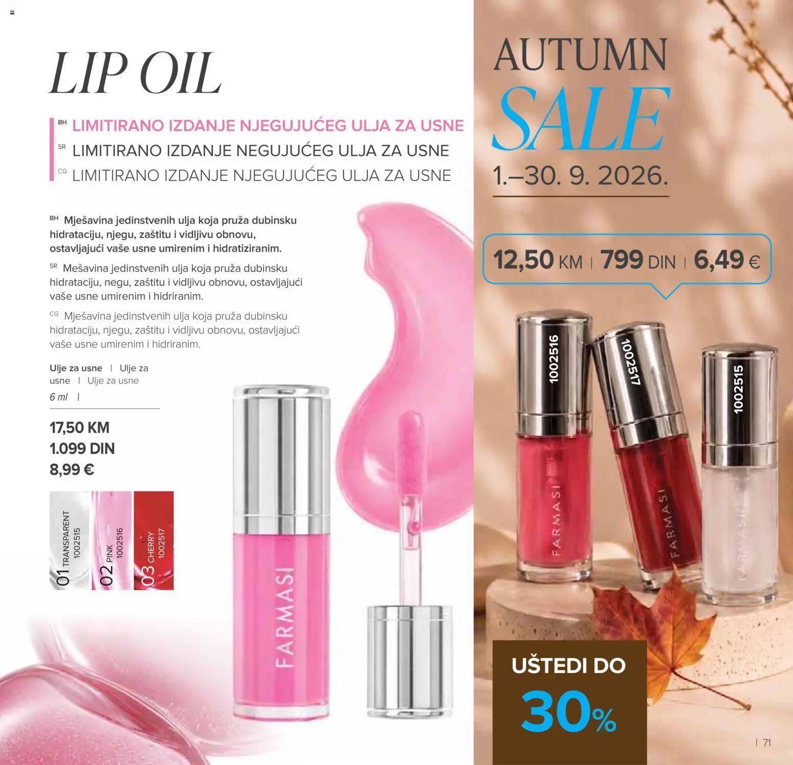 Farmasi katalog - važi od 01.09.2026 | Strana: 71