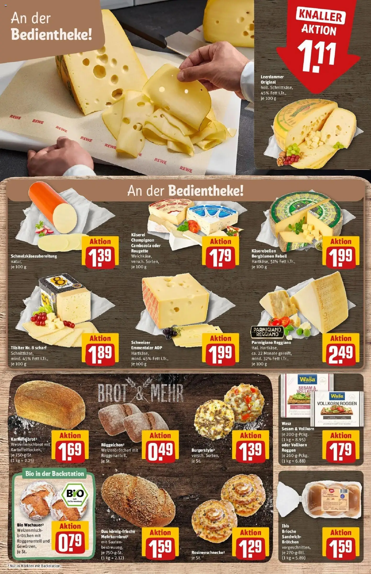 Rewe Prospekt Zülpich	 – gültig ab 23.03.2026 | Seite: 13 | Produkte: Burger, Leerdammer, Brot