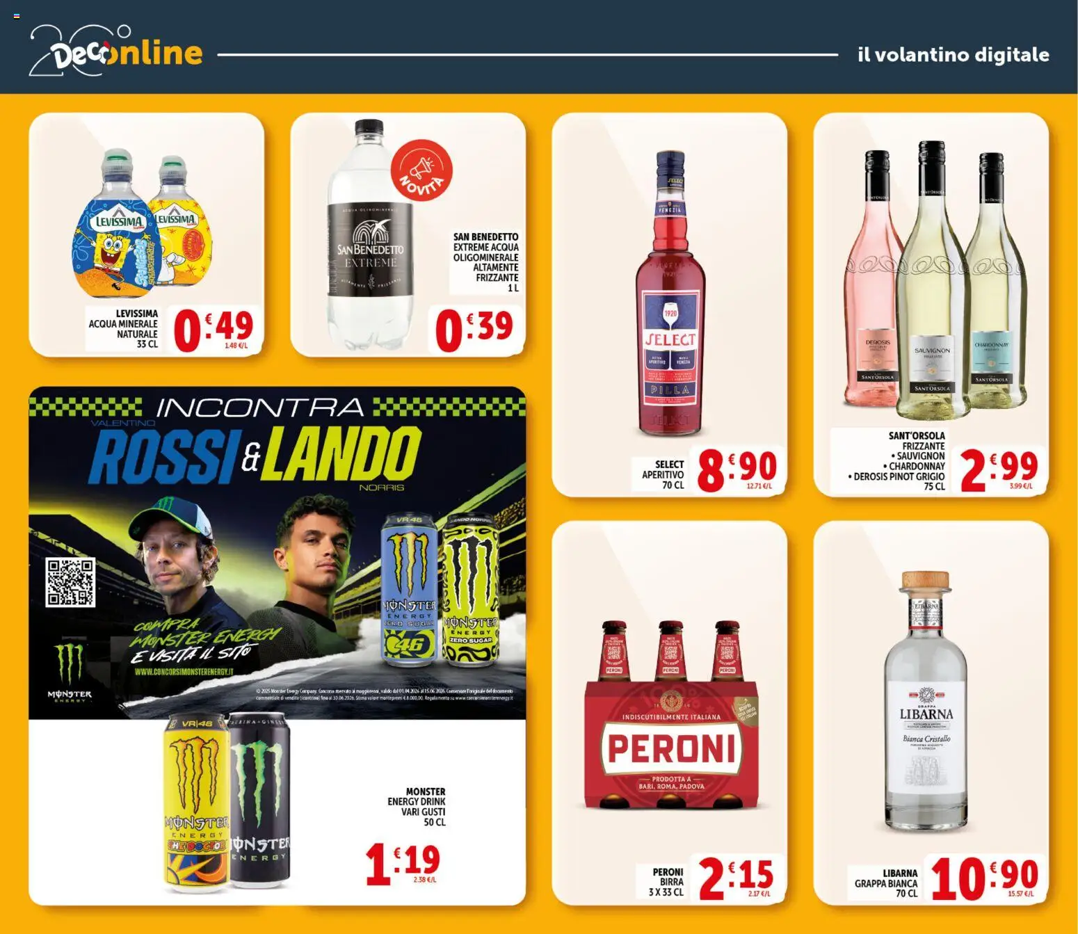 Volantino Decò del 11.05.2026 | Pagina: 35 | Prodotti: Acqua, Acqua minerale, Grappa, Aperitivo
