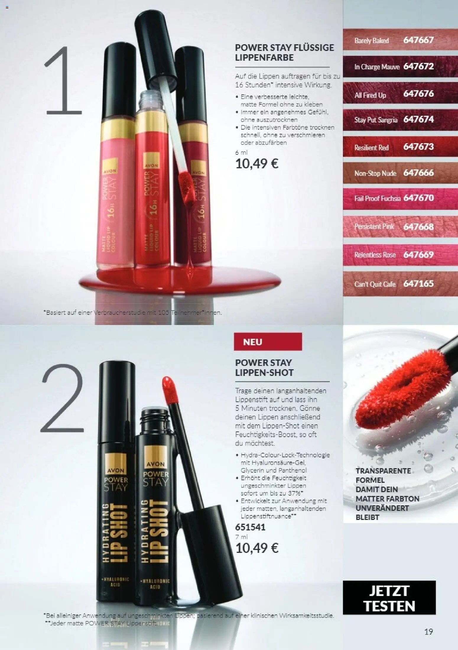 AVON Katalog Oktober 2026 – gültig ab 01.10.2026 | Seite: 19 | Produkte: Lippenstift