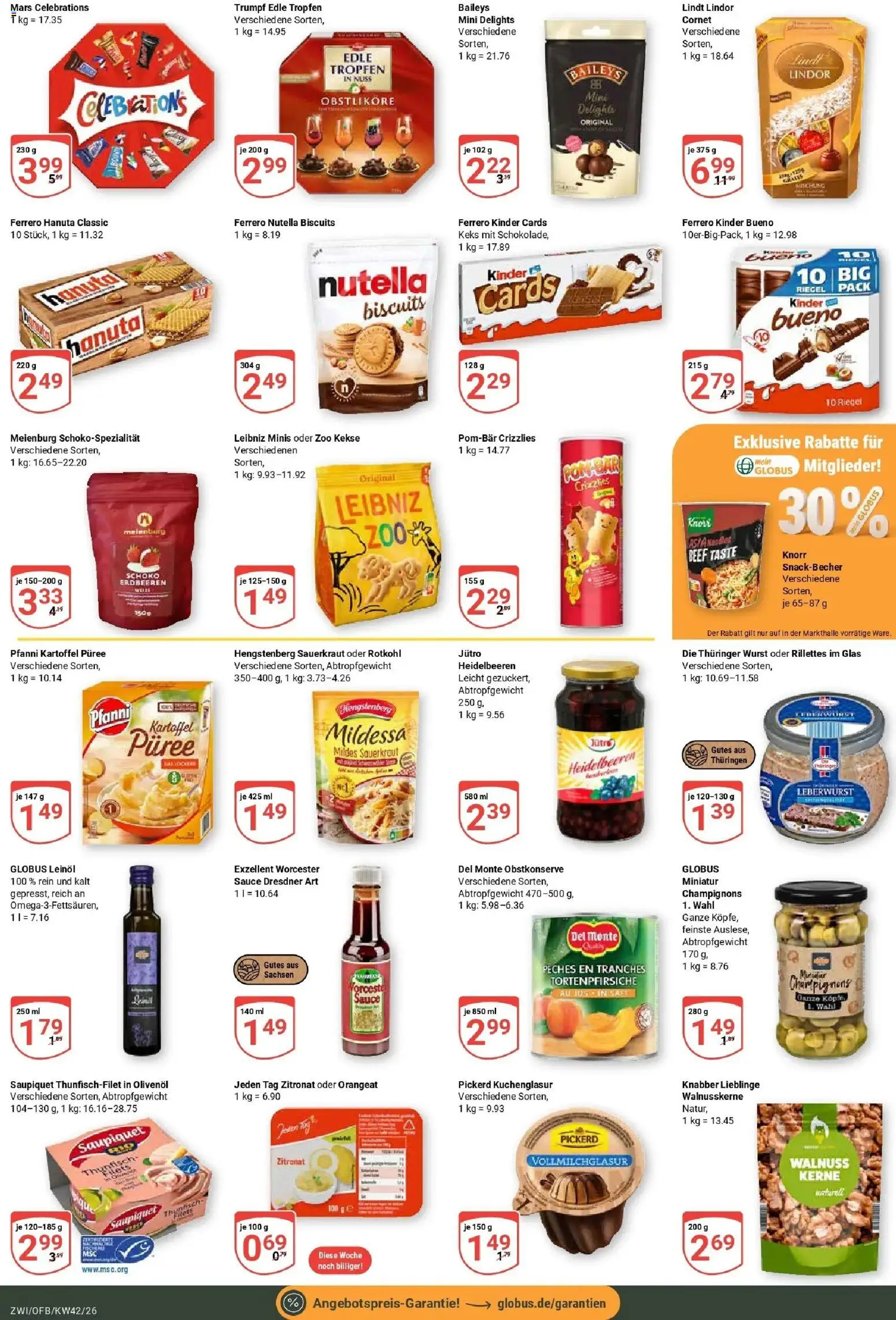 Globus Prospekt Zwickau (ab 12.10.2026) » Angebote online | Seite: 19 | Produkte: Knorr, Mars, Nutella, Wurst