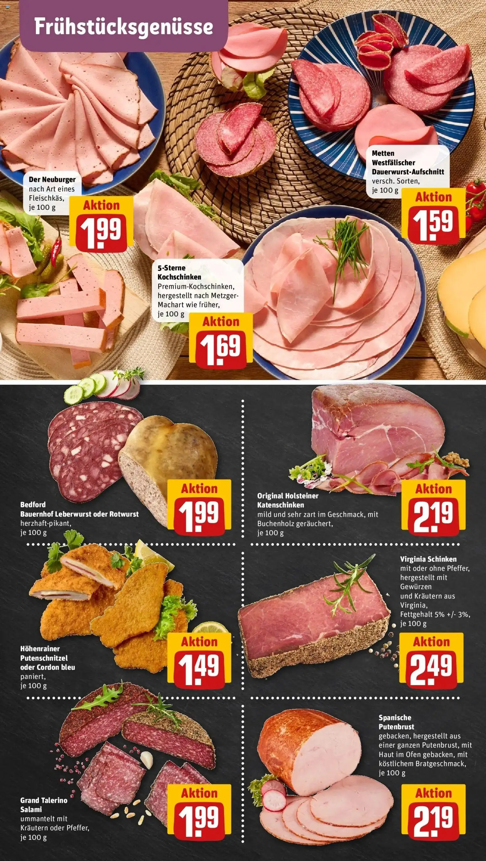 Rewe Prospekt Hilden – gültig ab 27.07.2026 | Seite: 8 | Produkte: Ofen, Putenschnitzel, Salami, Schinken