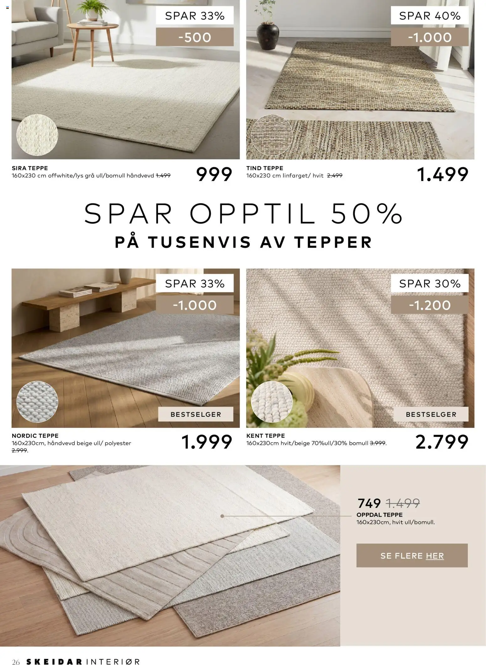 {H1} | Side: 26 | Produkter: Nuisette, Teppe, Interiør