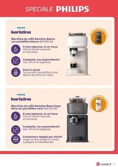 Anteprima del volantino Comet volantino Philips valido a partire dal 29/10/2026 | Pagina: 7 | Prodotti: Macchina da caffe, Caffè, Contenitore