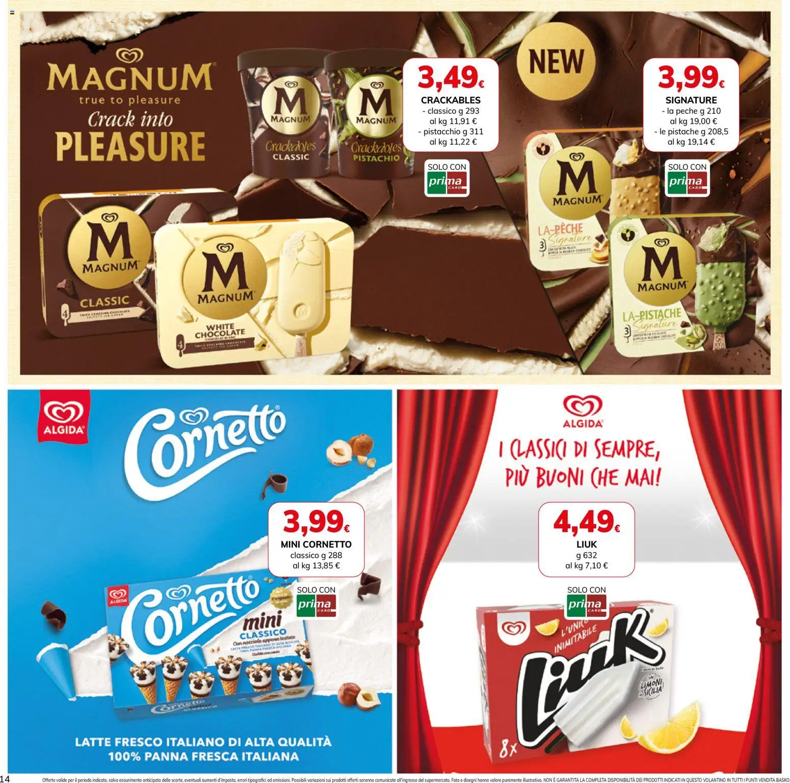 Volantino Basko del 21/08/2026 | Pagina: 14 | Prodotti: Panna, Latte, Nocciole, Limoni