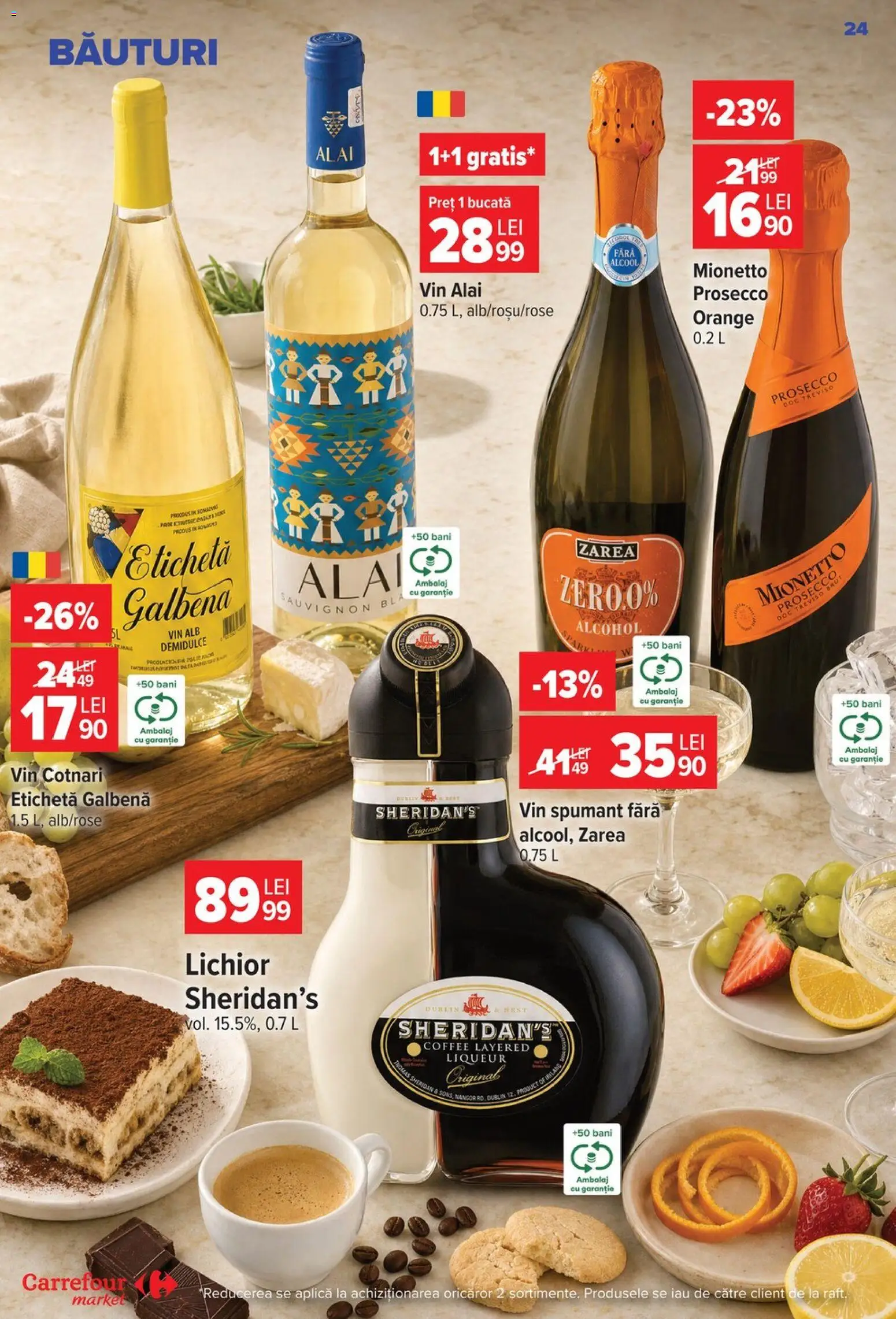 Noul catalog Carrefour – valabil de la 08.07.2026 | Pagină: 25 | Produse: Lichior, Prosecco, Vin