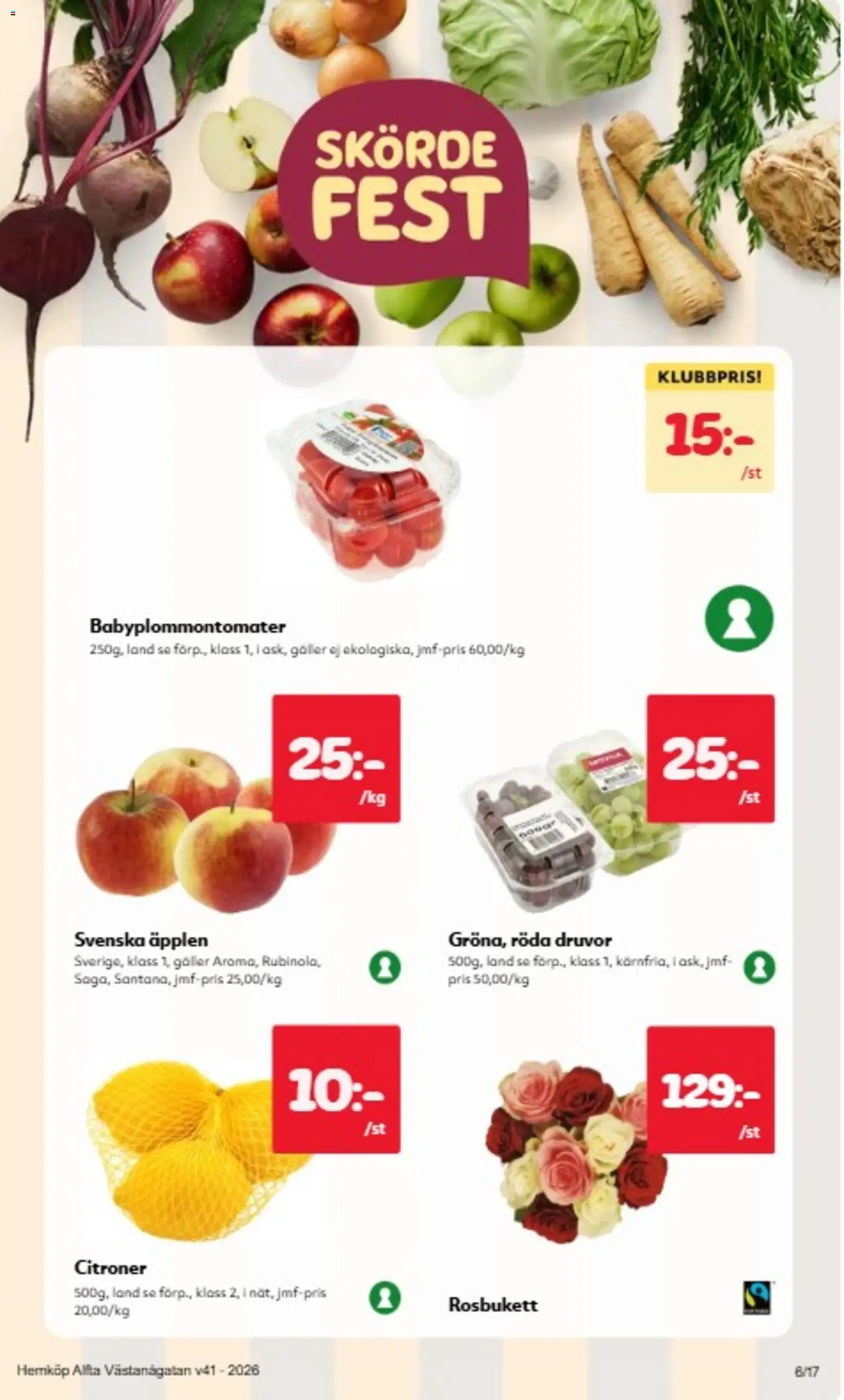 Hemköp reklamblad aktuell från 05/10/2026 | Sida: 6 | Produkter: Galler, Äpplen, Citroner