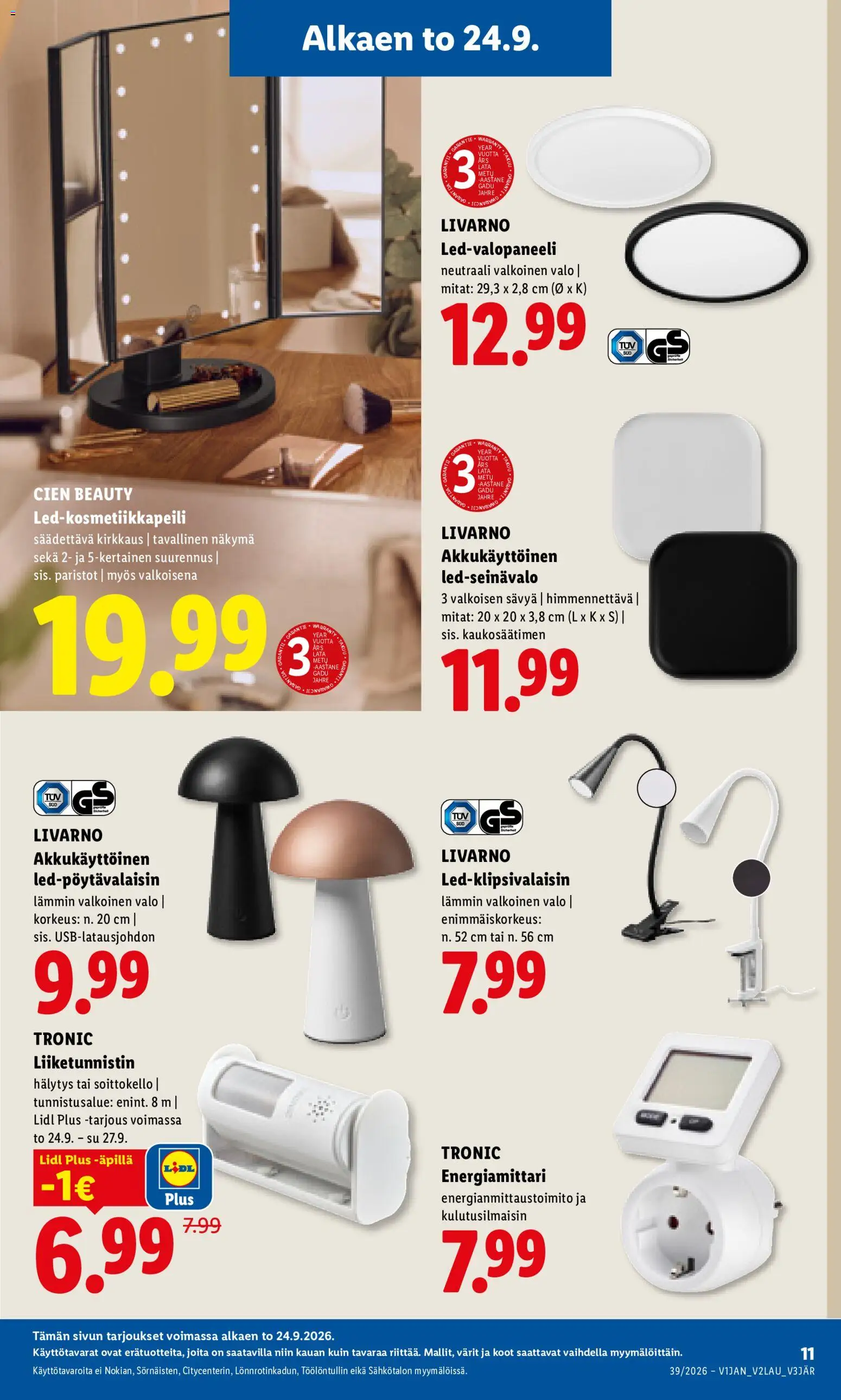 Lidl tarjoukset – voimassa 24/09/2026 alkaen | Sivu: 15