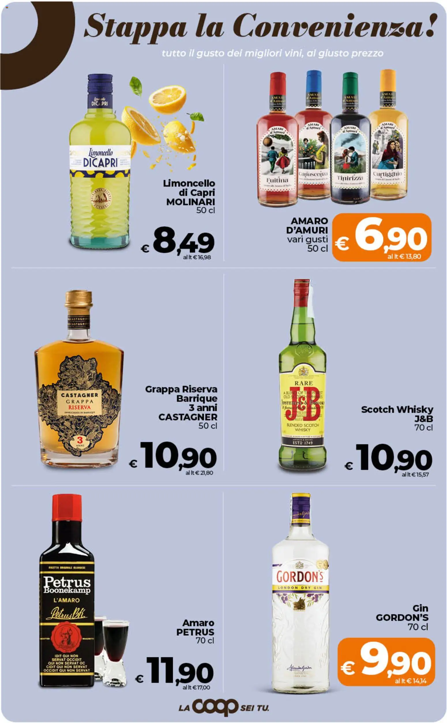 Volantino Ipercoop del 07.04.2026 | Pagina: 44 | Prodotti: Gin, Whisky, Grappa, Amaro