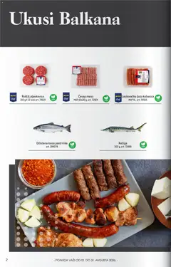Metro katalog Horeca - pregled Metro kataloga - važi od 01.08.2026 | Strana: 2 | Proizvode: Losos, Meso, Ćevap, Kobasica