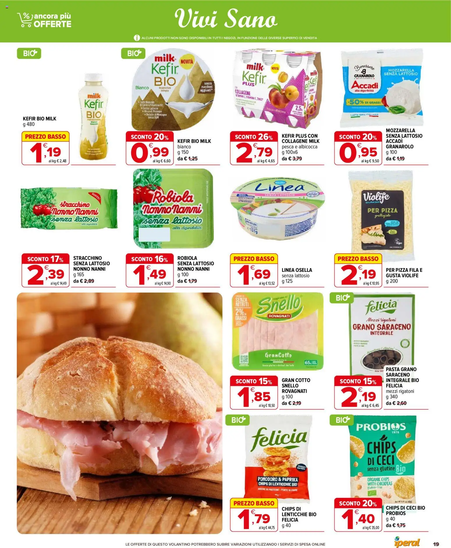 Volantino Iperal del 14/10/2026 | Pagina: 19 | Prodotti: Pizza, Rigatoni, Basso, Robiola