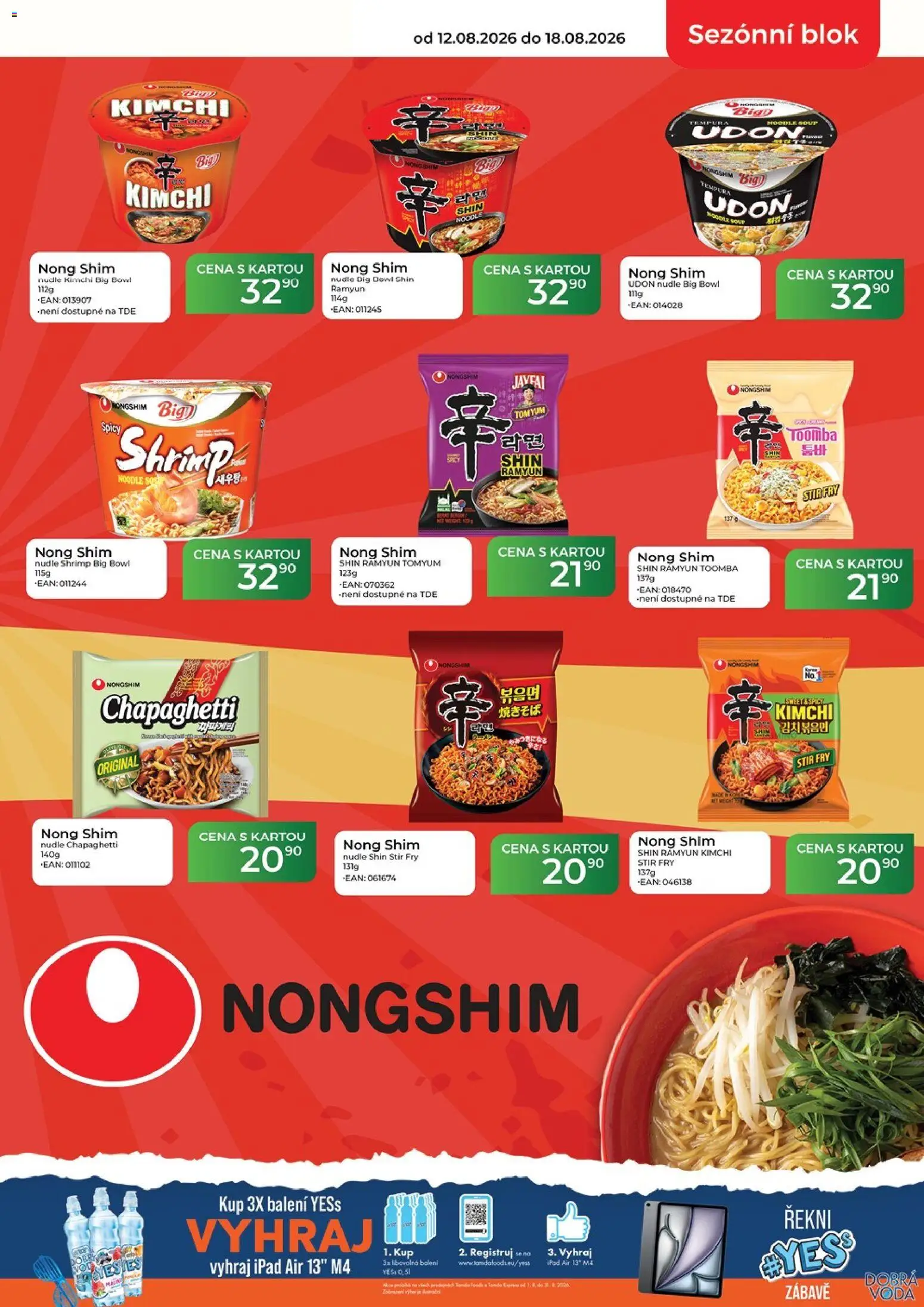Tamda Foods leták od 12.08.2026 | Strana: 9 | Produkty: Kimchi, Ipad, Blok, Udon nudle