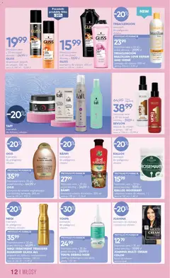 Pogląd oferty "Super-pharm gazetka" - ważna od 24.04.2026 | Strona: 12 | Produkty: Farba do włosów, Kosmetyki, Szampon, Maska