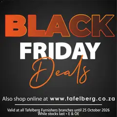 Tafelberg Furnishers specials catalogue – valid from 19/10/2026