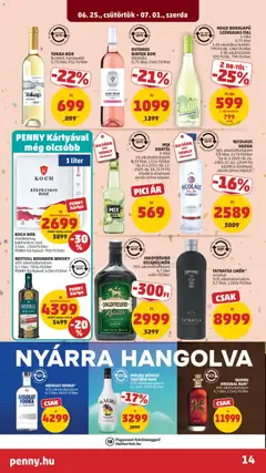 NESTVILL BOURBON WHISKY, 40% alkoholtartalom, 0,7 liter, 7856 Ft/liter, PENNY Kártyával: 6284 Ft/liter - amely érvényes a következő dátumtól: 2026.06.25. | Oldal: 14
