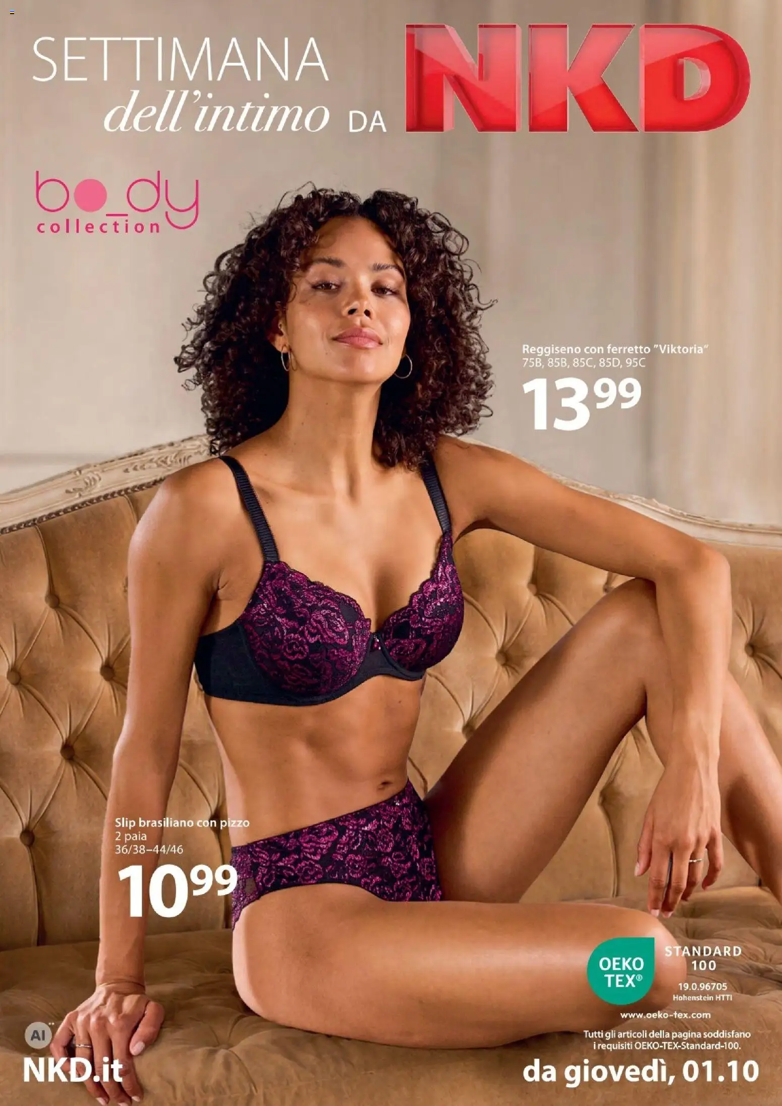 Volantino NKD del 01/10/2026 | Pagina: 1 | Prodotti: Reggiseno, Slip