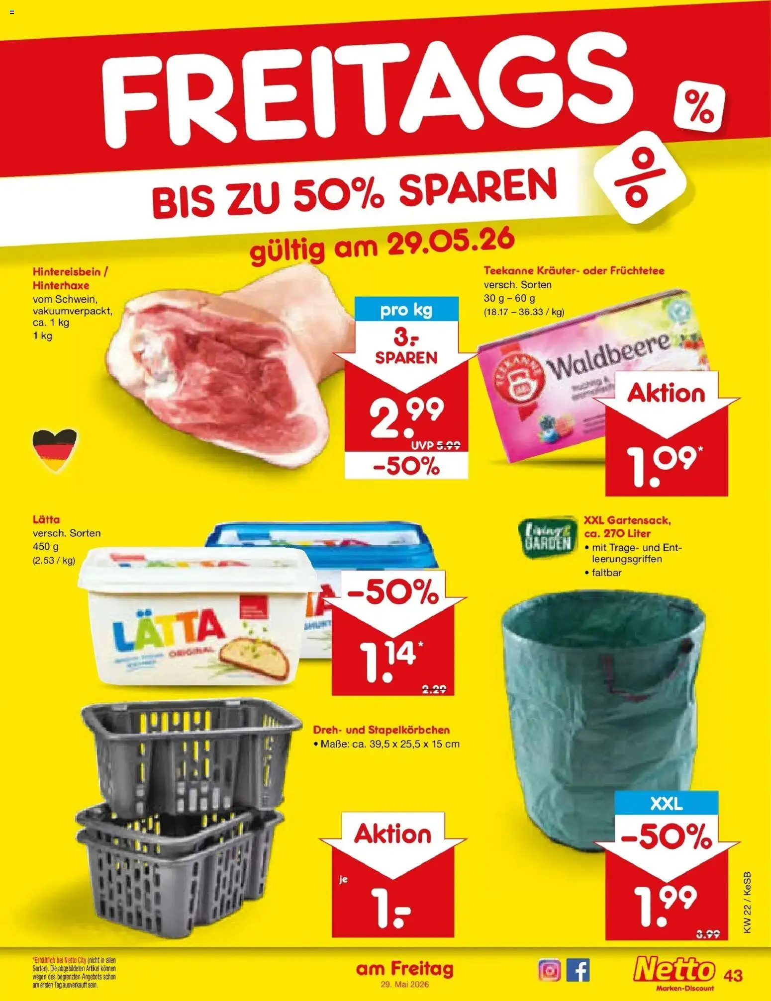 Netto Marken-Discount Prospekt Bonn – gültig ab 26.05.2026 | Seite: 51 | Produkte: Teekanne, Lätta
