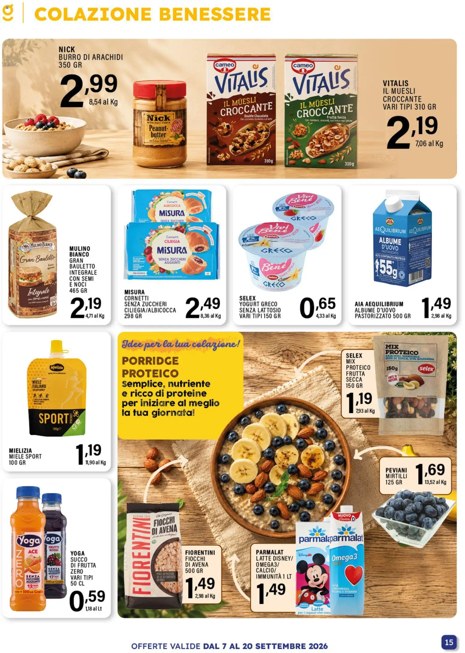Volantino GECOP del 07/09/2026 | Pagina: 15 | Prodotti: Muesli, Succo, Frutta secca, Latte
