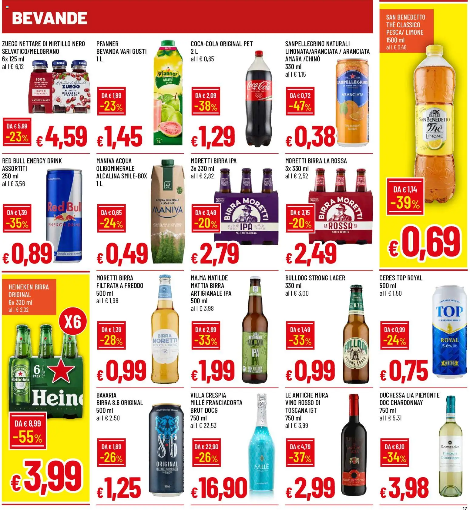Volantino Galassia del 09/07/2026 | Pagina: 17 | Prodotti: Birra Moretti, Ceres, The, Coca Cola