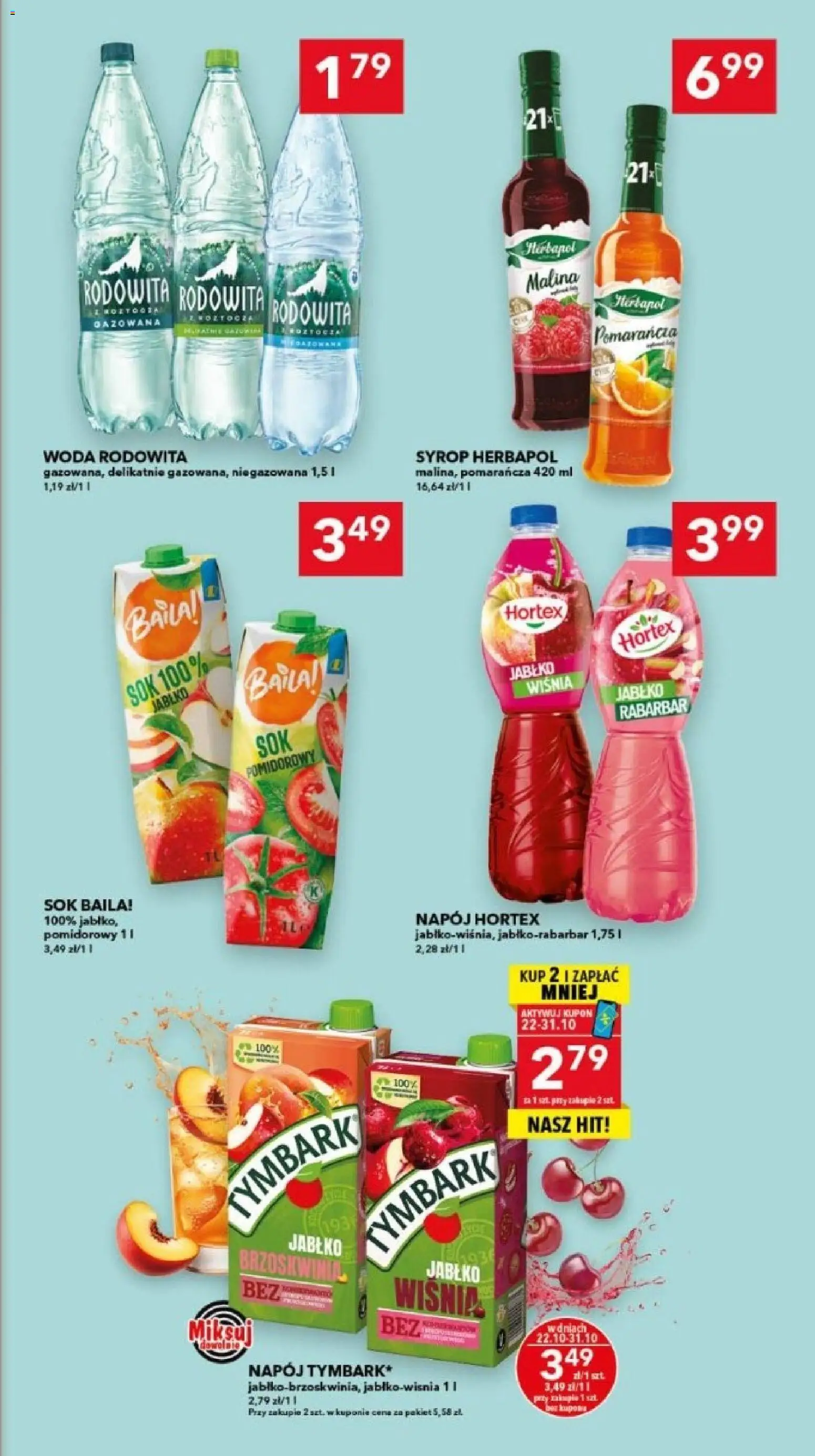 Lewiatan gazetka - Szczecin od 22.10.2026 | Strona: 11 | Produkty: Malina, Tymbark, Sok, Woda