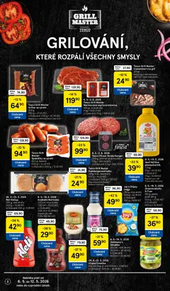 Náhled letáku Tesco Grill Master Marinovaná vepřová krkovice, Marinovaná vepřová krkovice, 600 g, více druhů od 06.05.2026 | Strana: 8