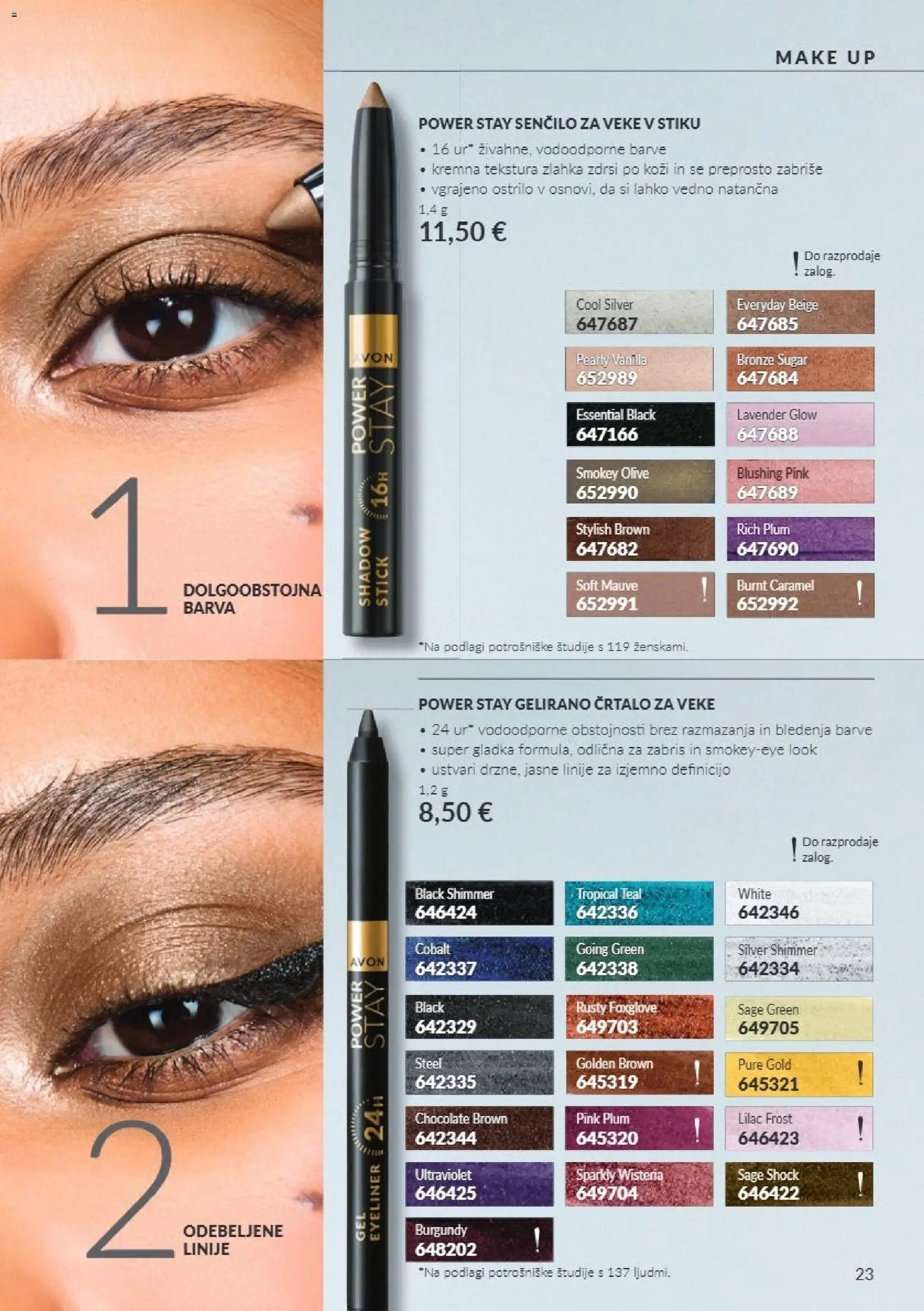 Novi Avon katalog ponudbe – veljaven od 01.10.2026 | Stran: 23 | Izdelki: Olive, Senčilo, Barva