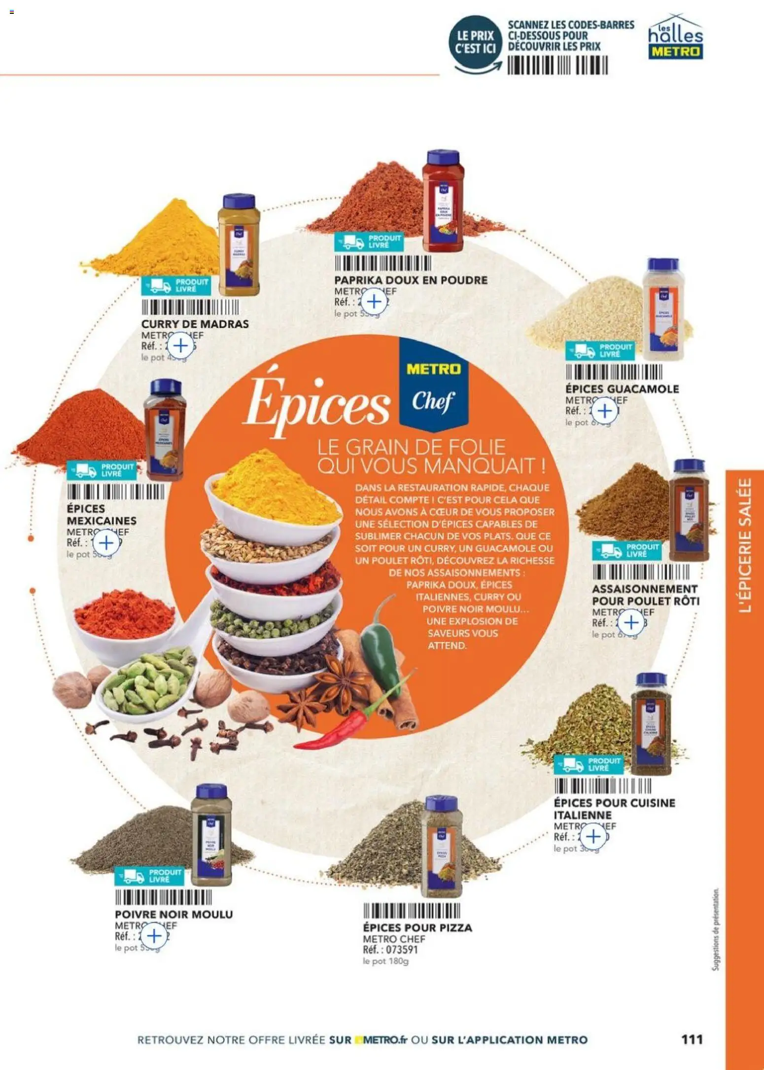 {H1} | Page: 111 | Produits: Poudre, Guacamole, Pizza, Livre
